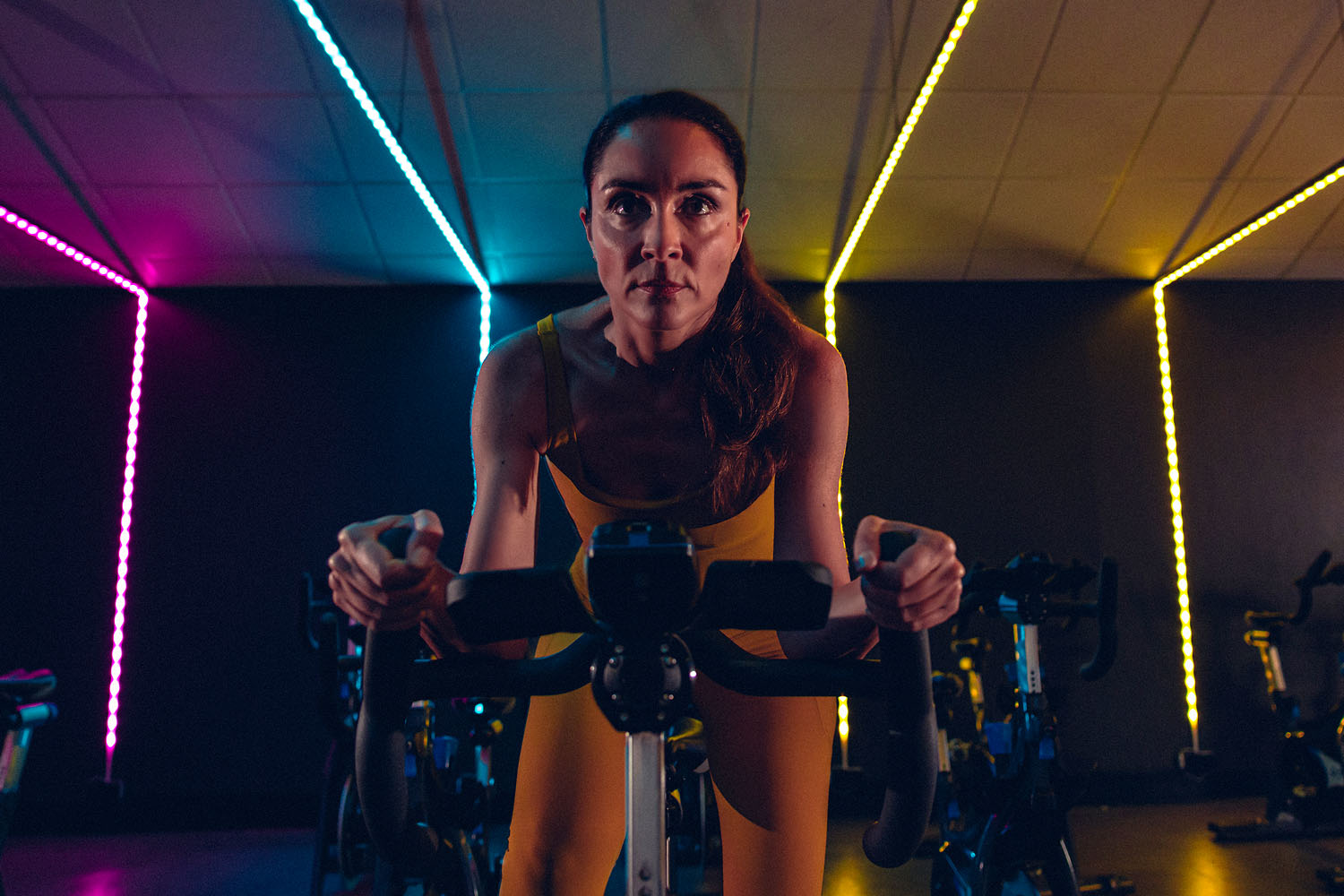 a woman working out