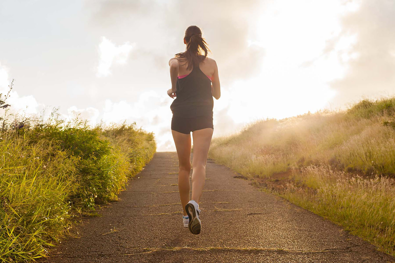 a woman running
