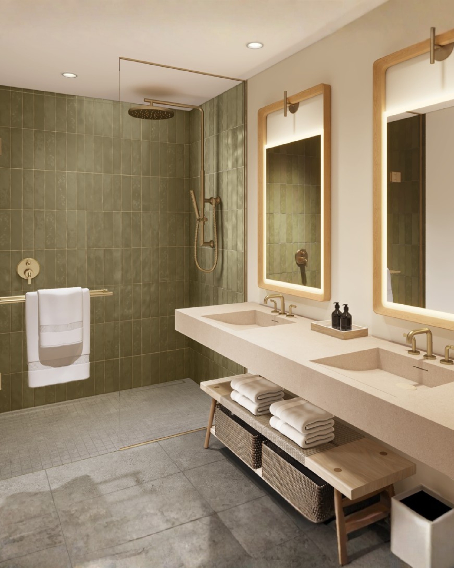 A king bathroom.