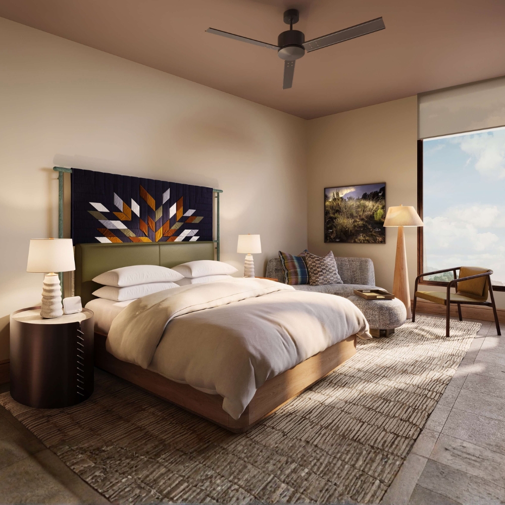 A  king bedroom.