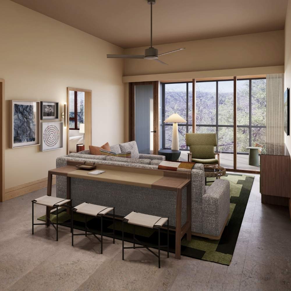 Livingroom of Canyon Ranch Austin Executive Suite