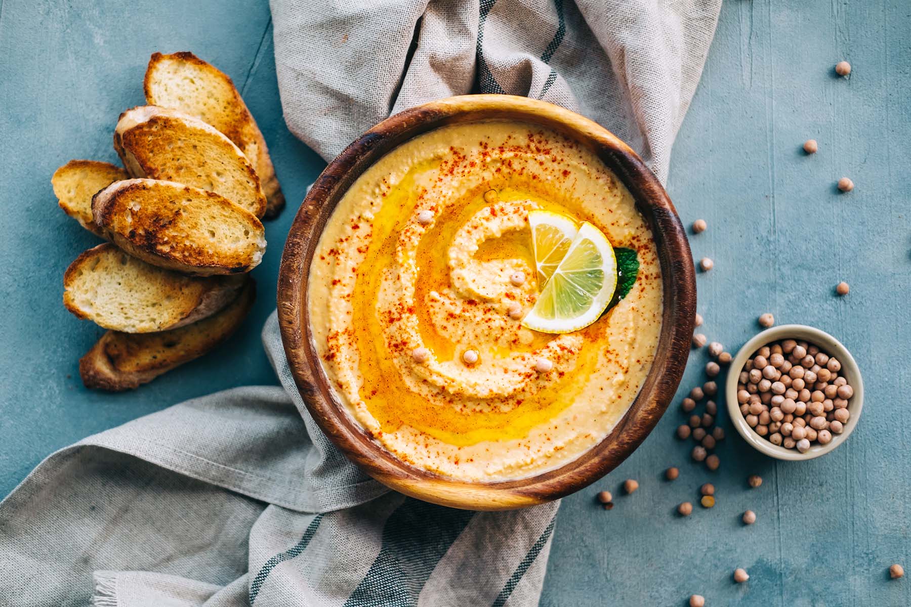 a bowl of Tepary Bean Hummus  