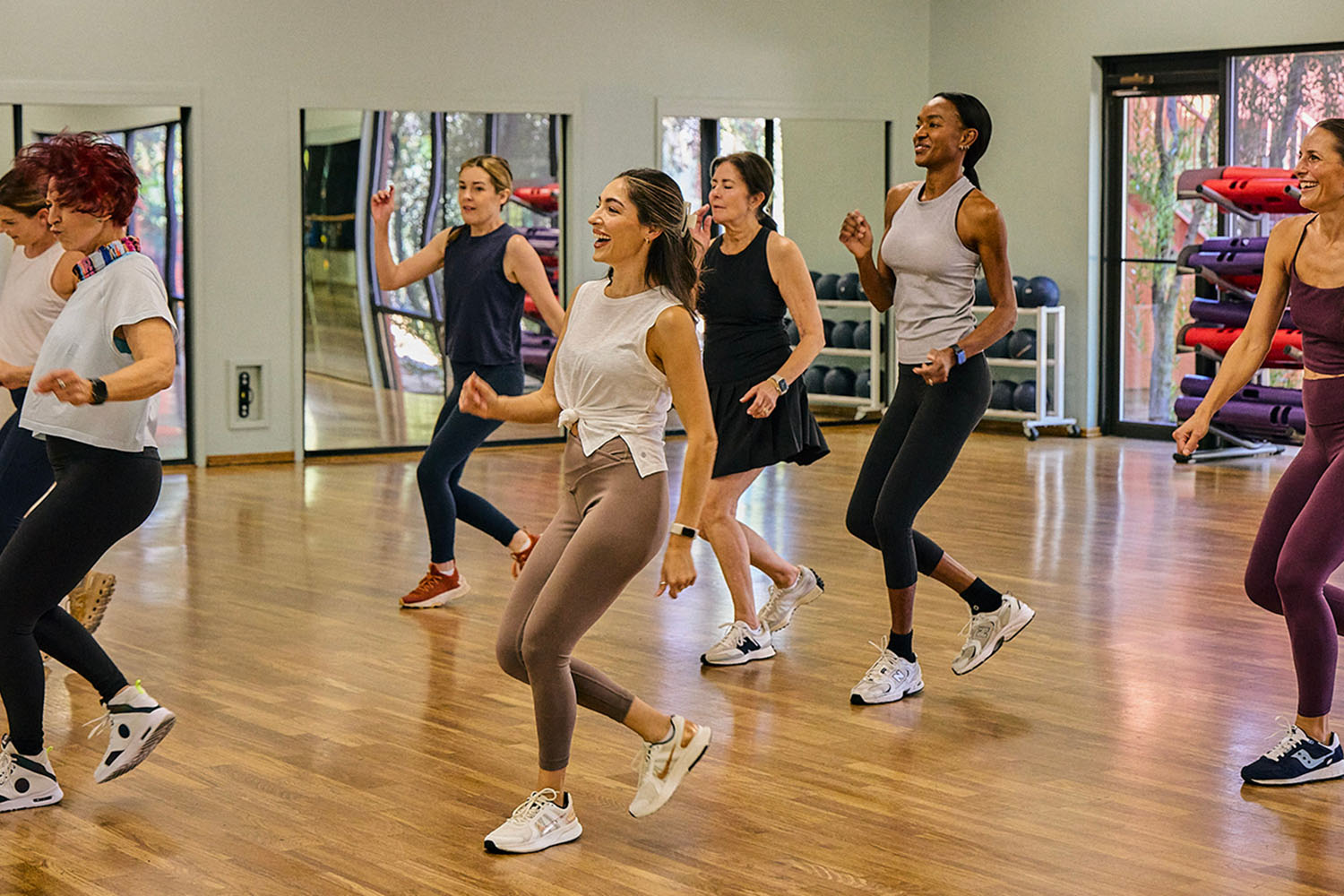 a group of people dancing at Canyon Ranch