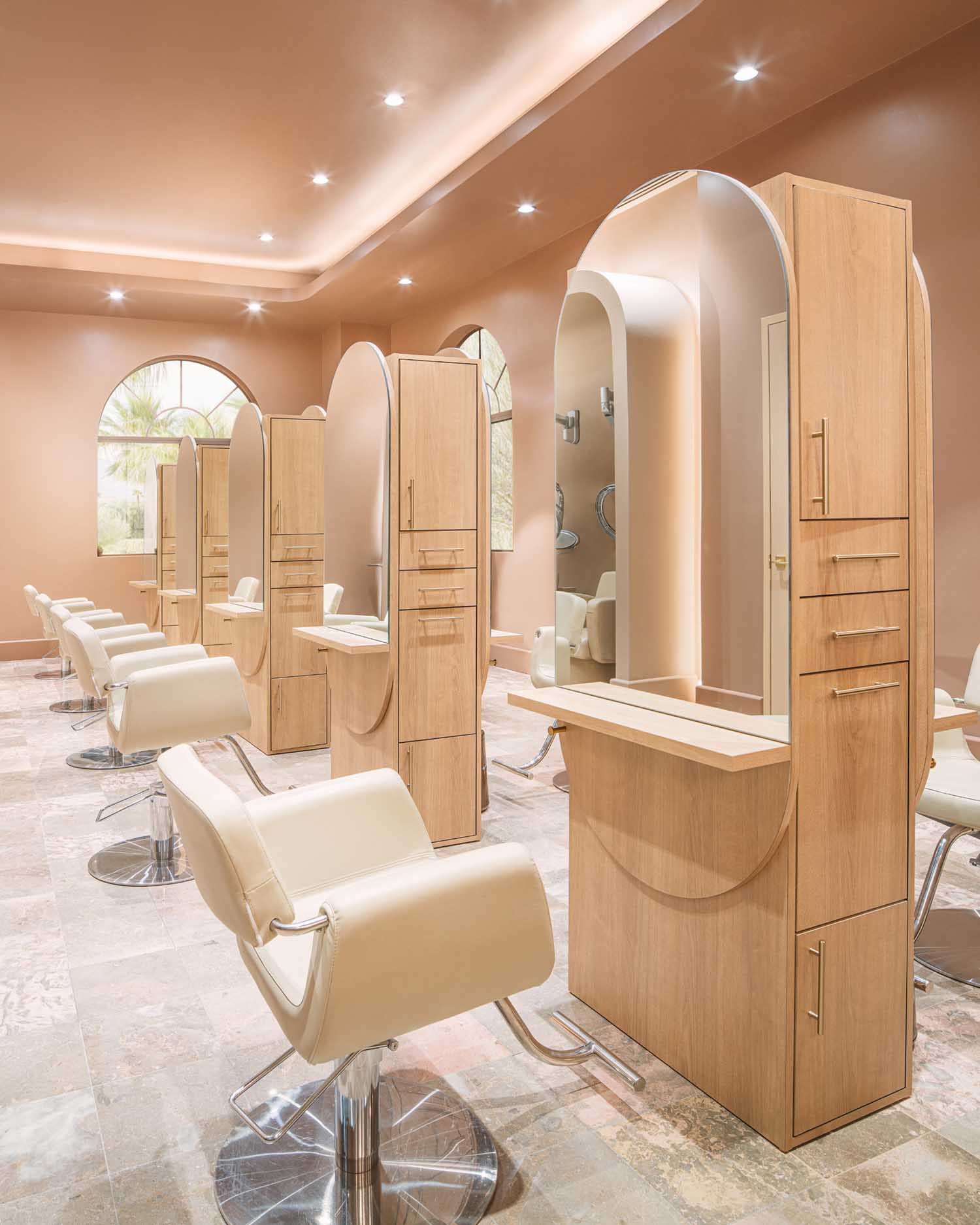 The Canyon Ranch spa + fitness salon lobby