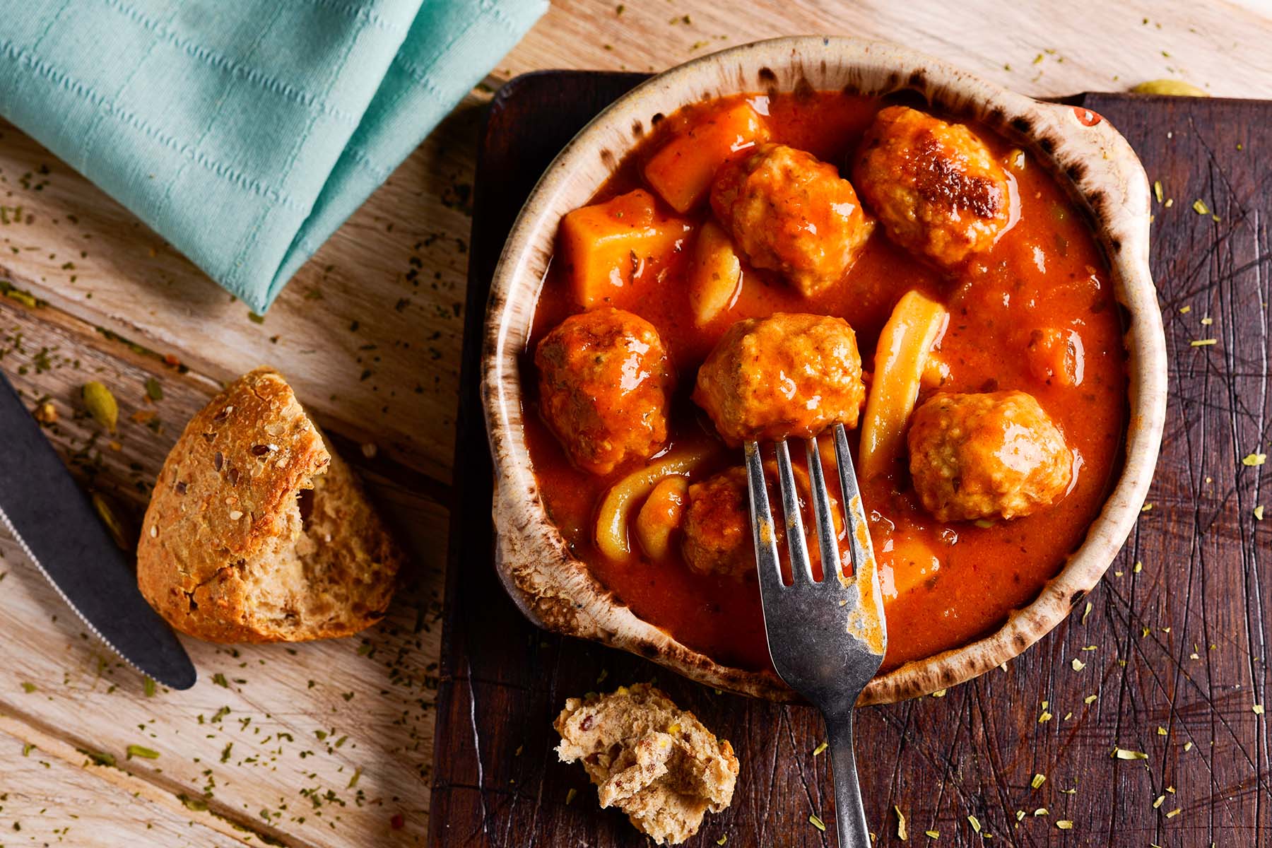Prickly Pear Glazed Albondigas 