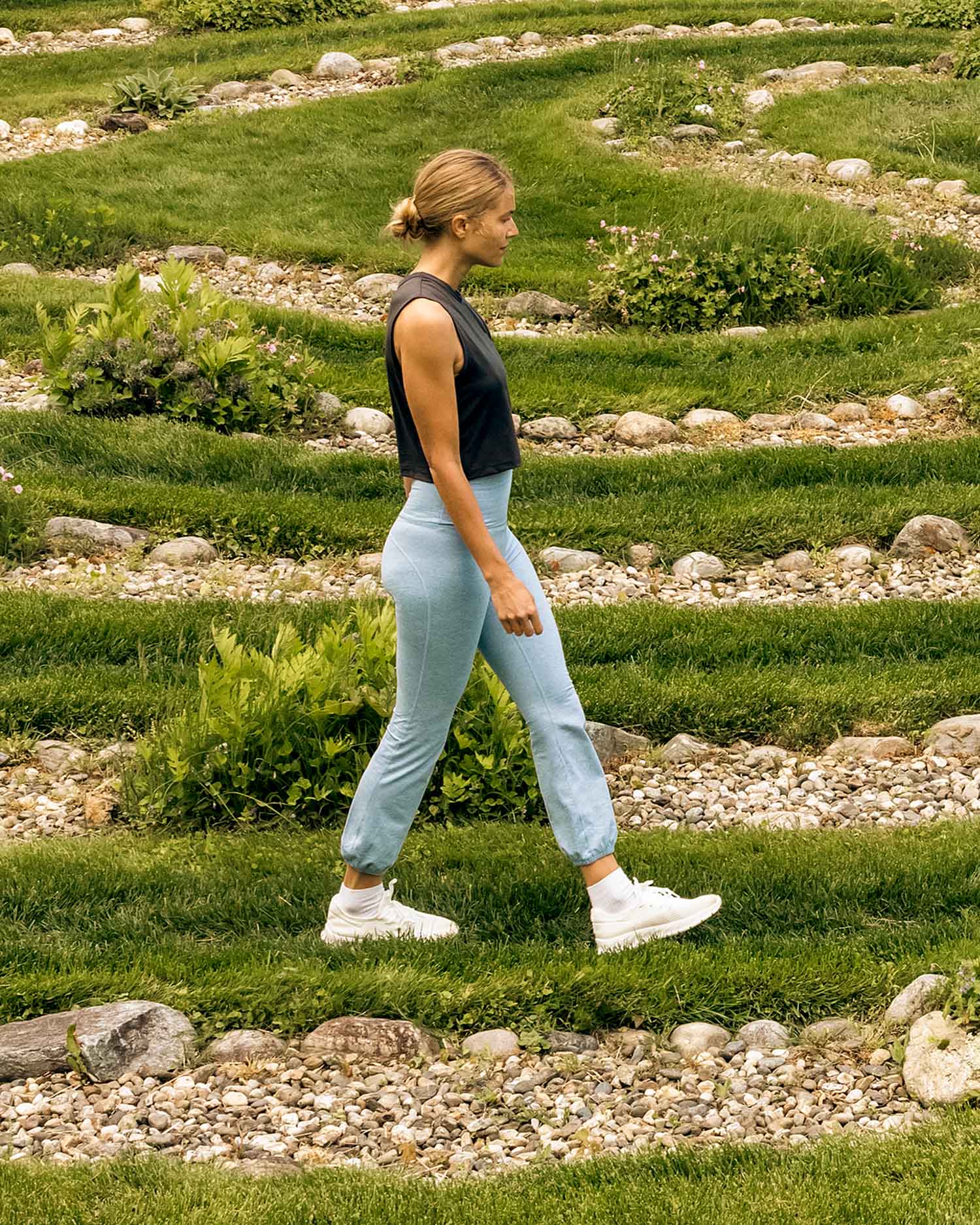 Woman Walking the Labyrinth at Canyon Ranch Lenox