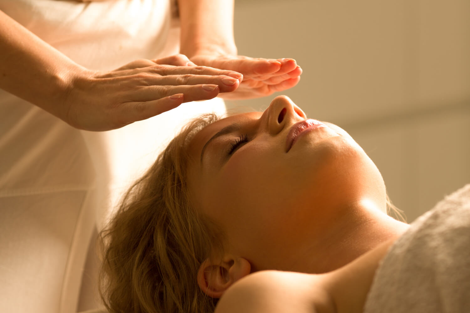 Woman During a Reiki Treatment