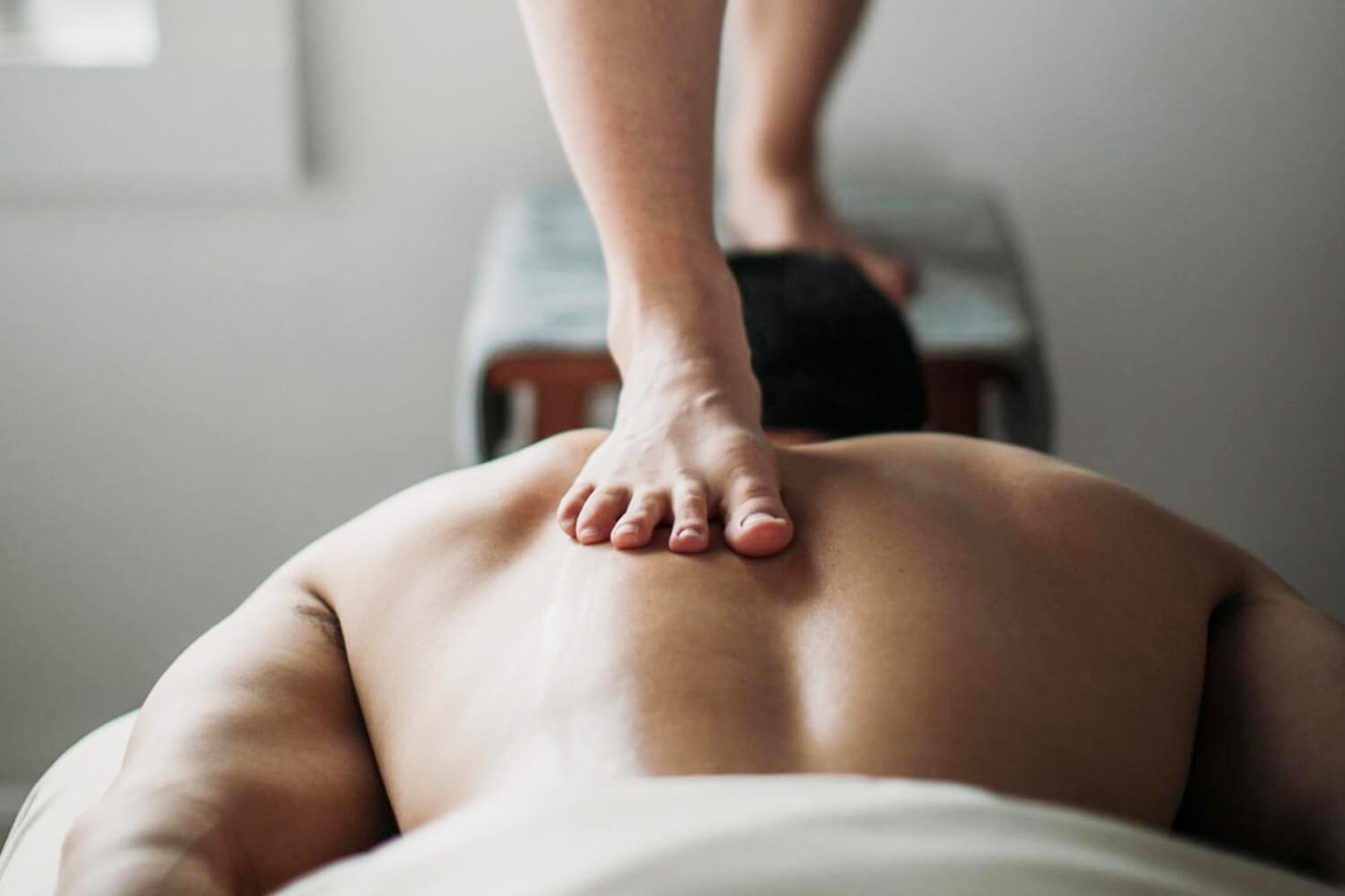 a person getting a Ashiatsu Massage