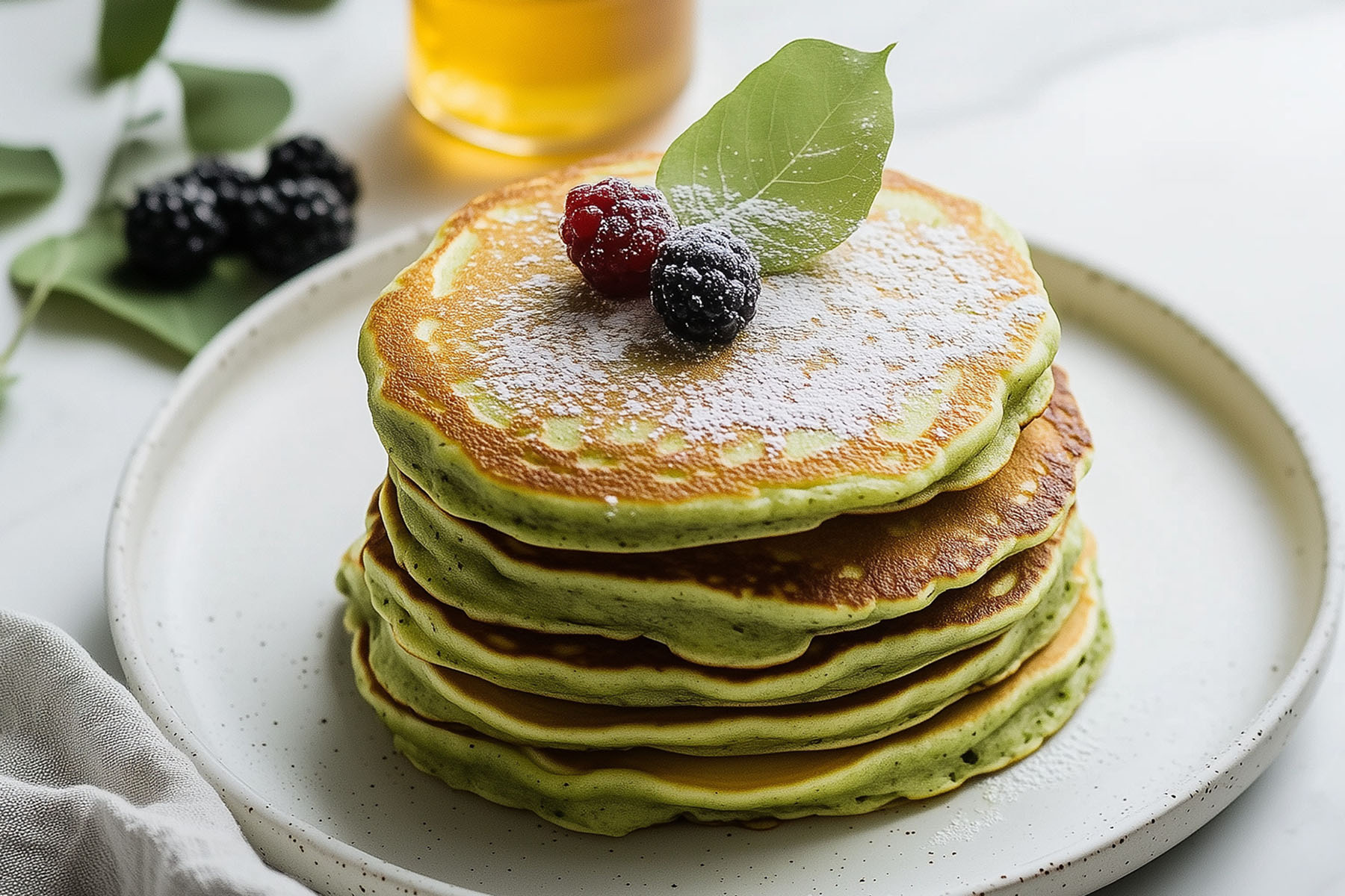 Green Power Matcha Pancakes 
