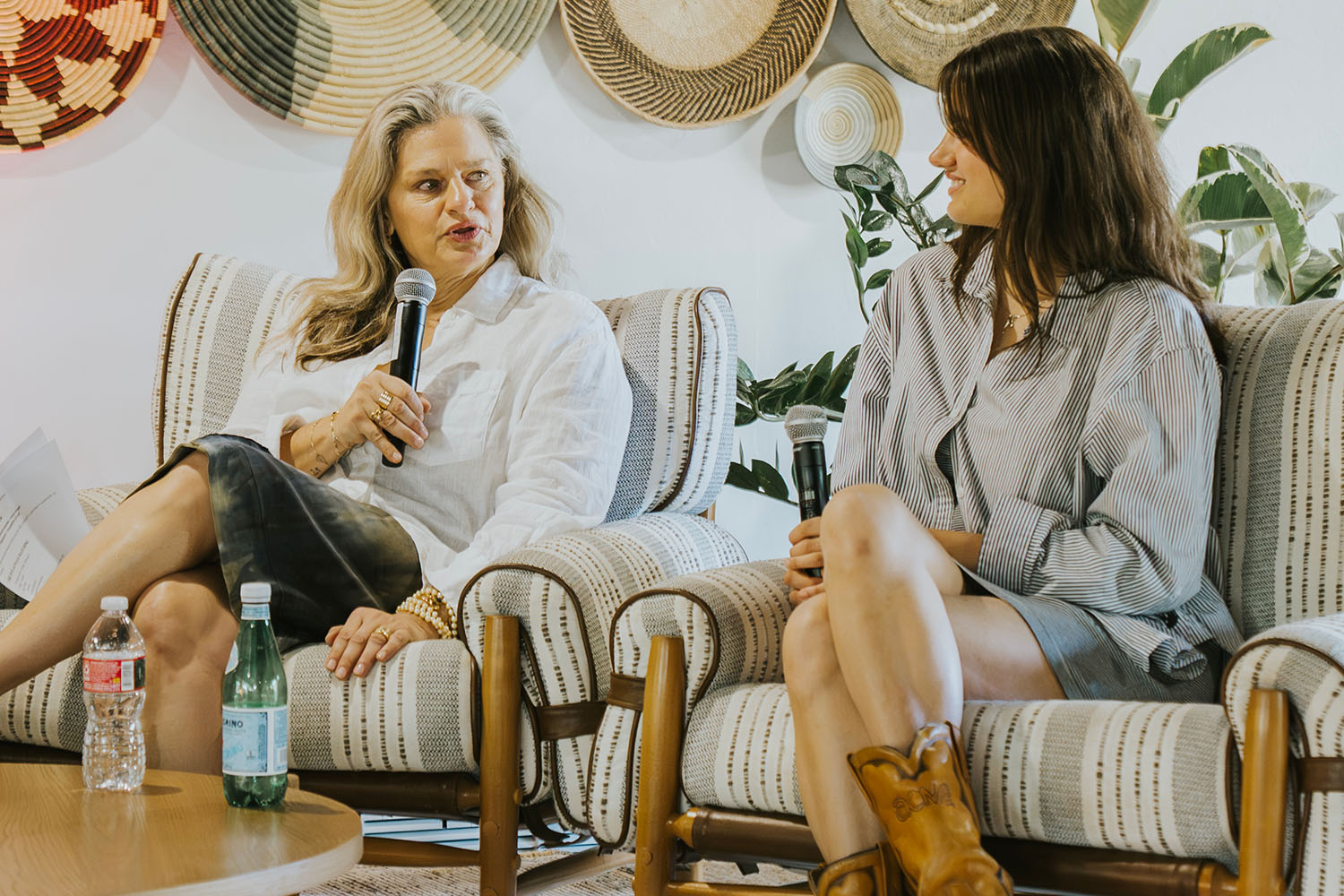 two famous make up artists talking at Enchant at the Ranch