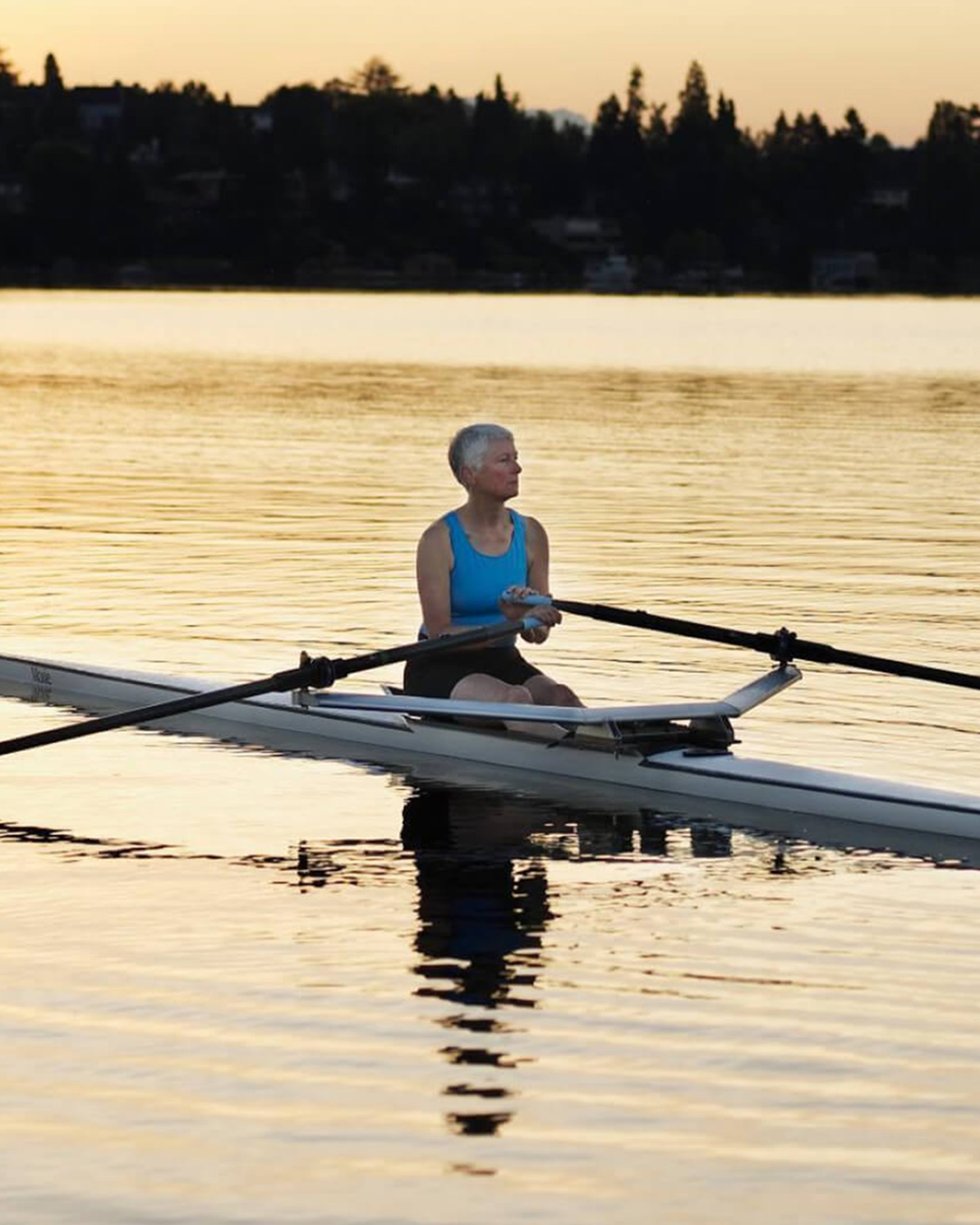 Woman Sculling at Canyon Ranch Lenox