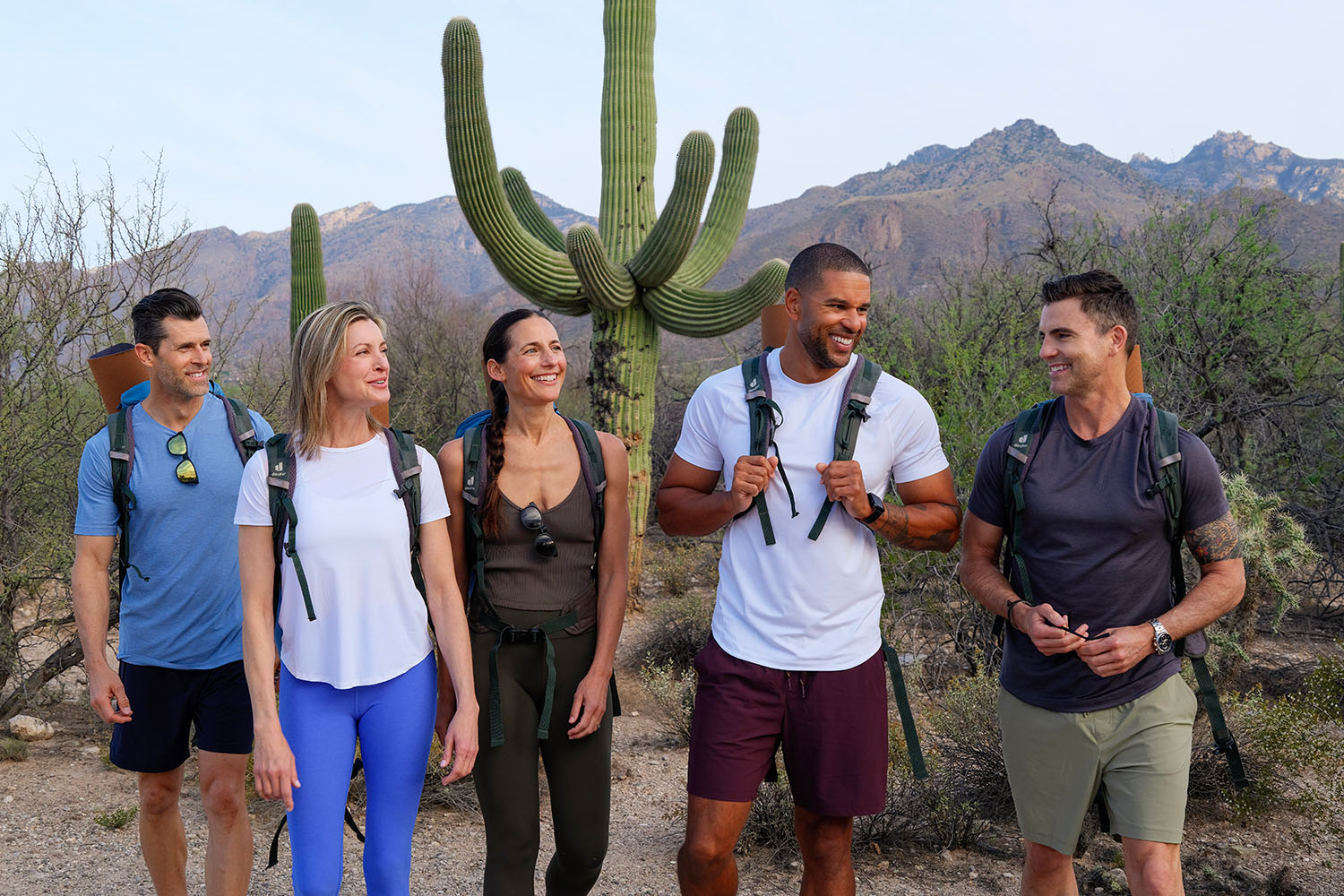 a group of people hiking