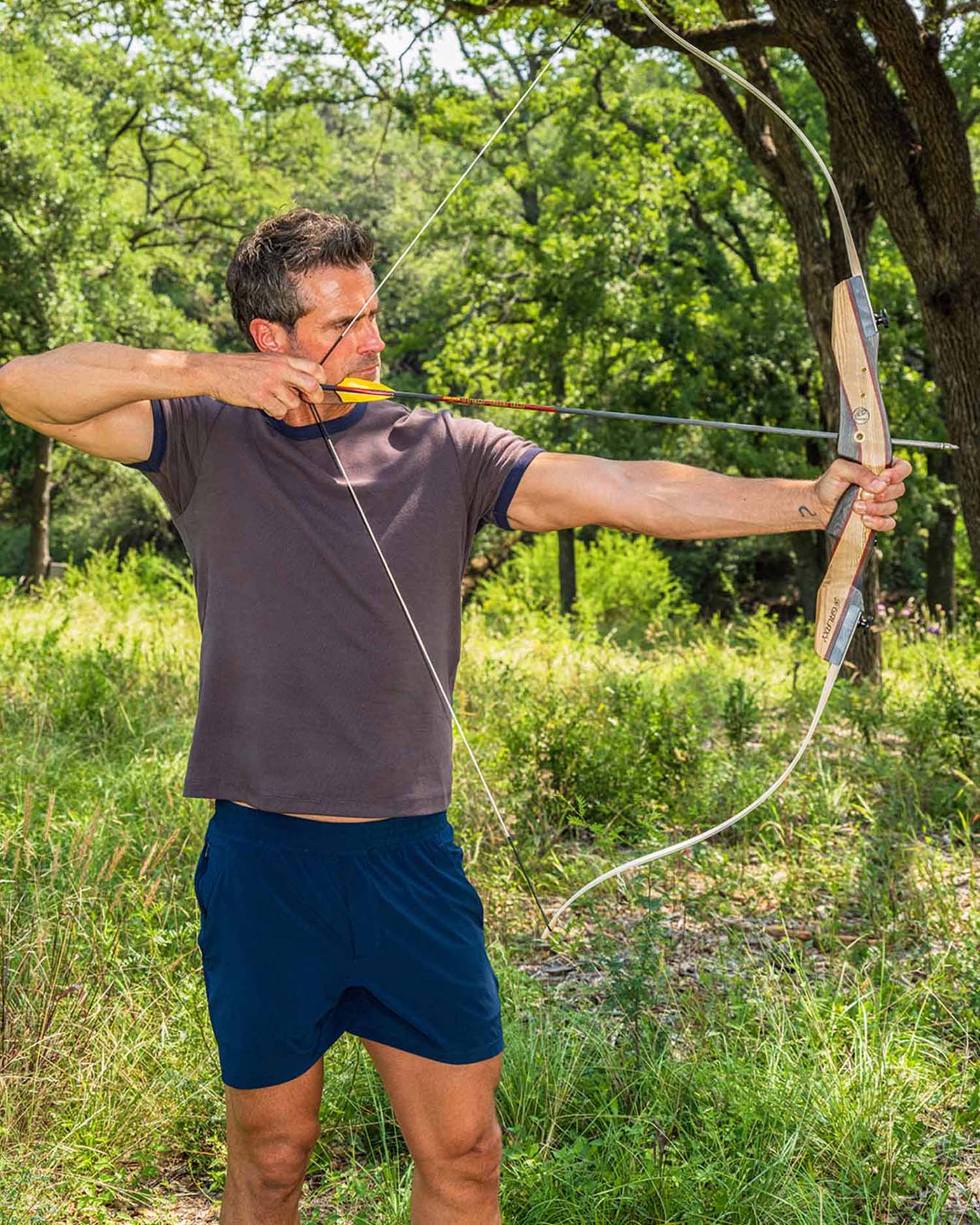 Man During an Archery Workshop at Canyon Ranch Lenox