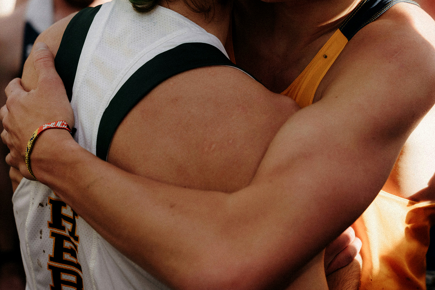 two people hugging