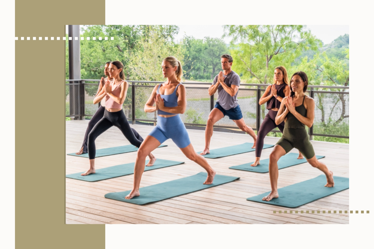 A group yoga class at Canyon Ranch Austin