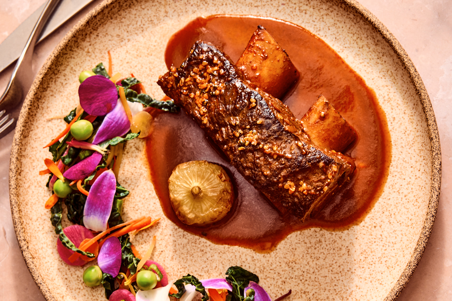 A plate of ribs