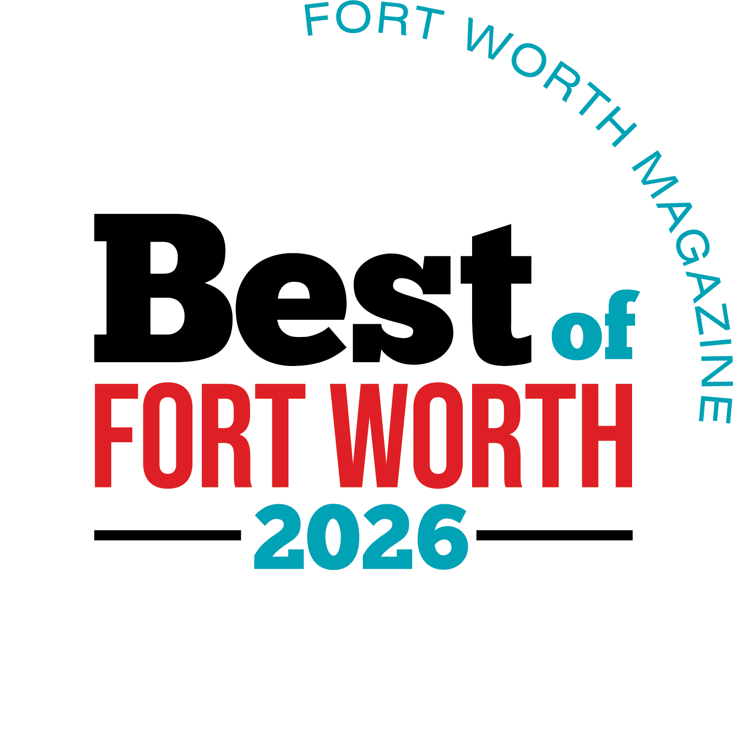 the Best of Fort Worth Magazine Logo with the 2026 Best of Fort Worth Editor Pick: Best Holistic Health & Wellness Center award