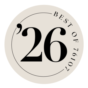 The Best Day Spa & Best Gym/Fitness Center Award emblem from 360 West's 76107 Magazine.