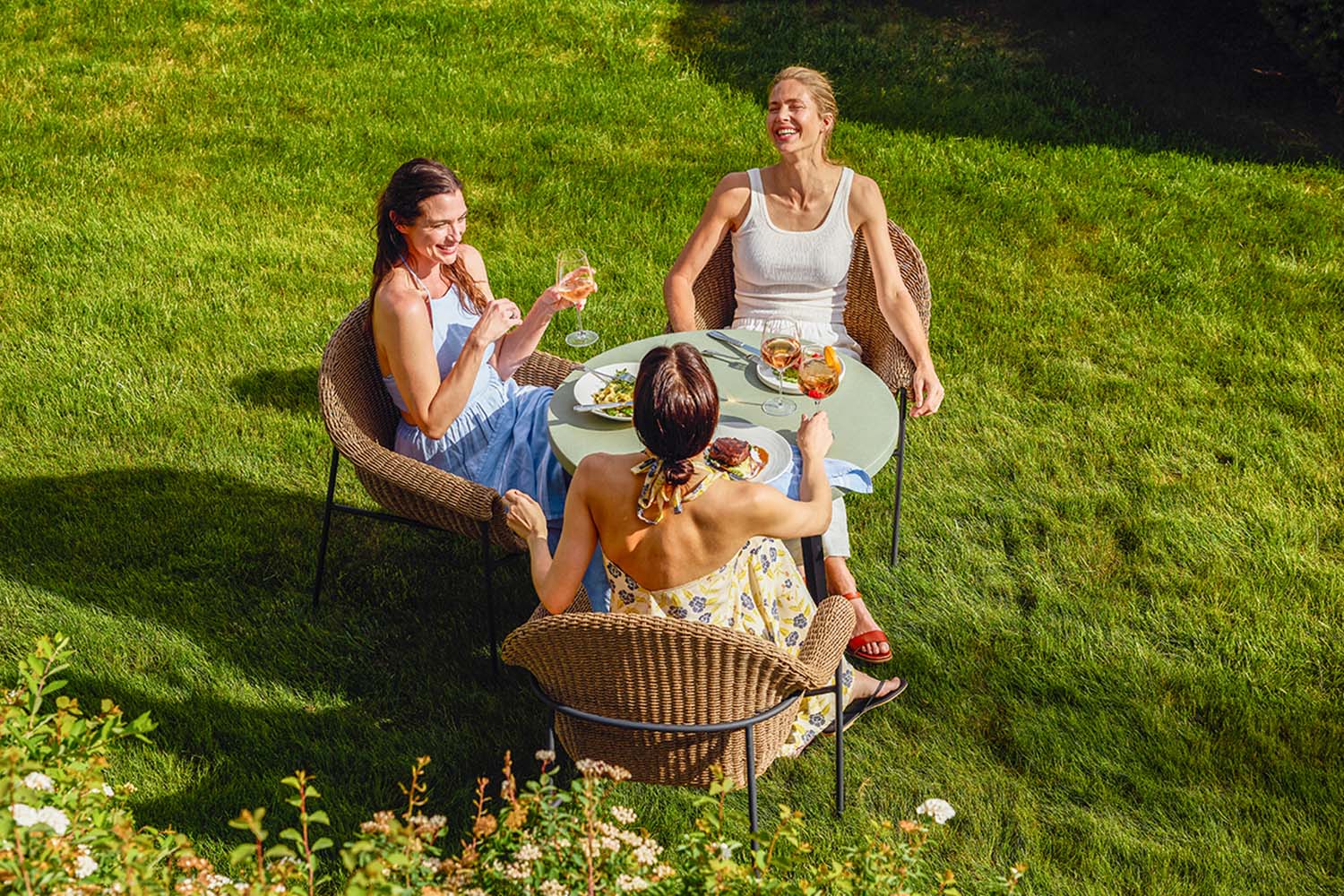 a group of people chatting