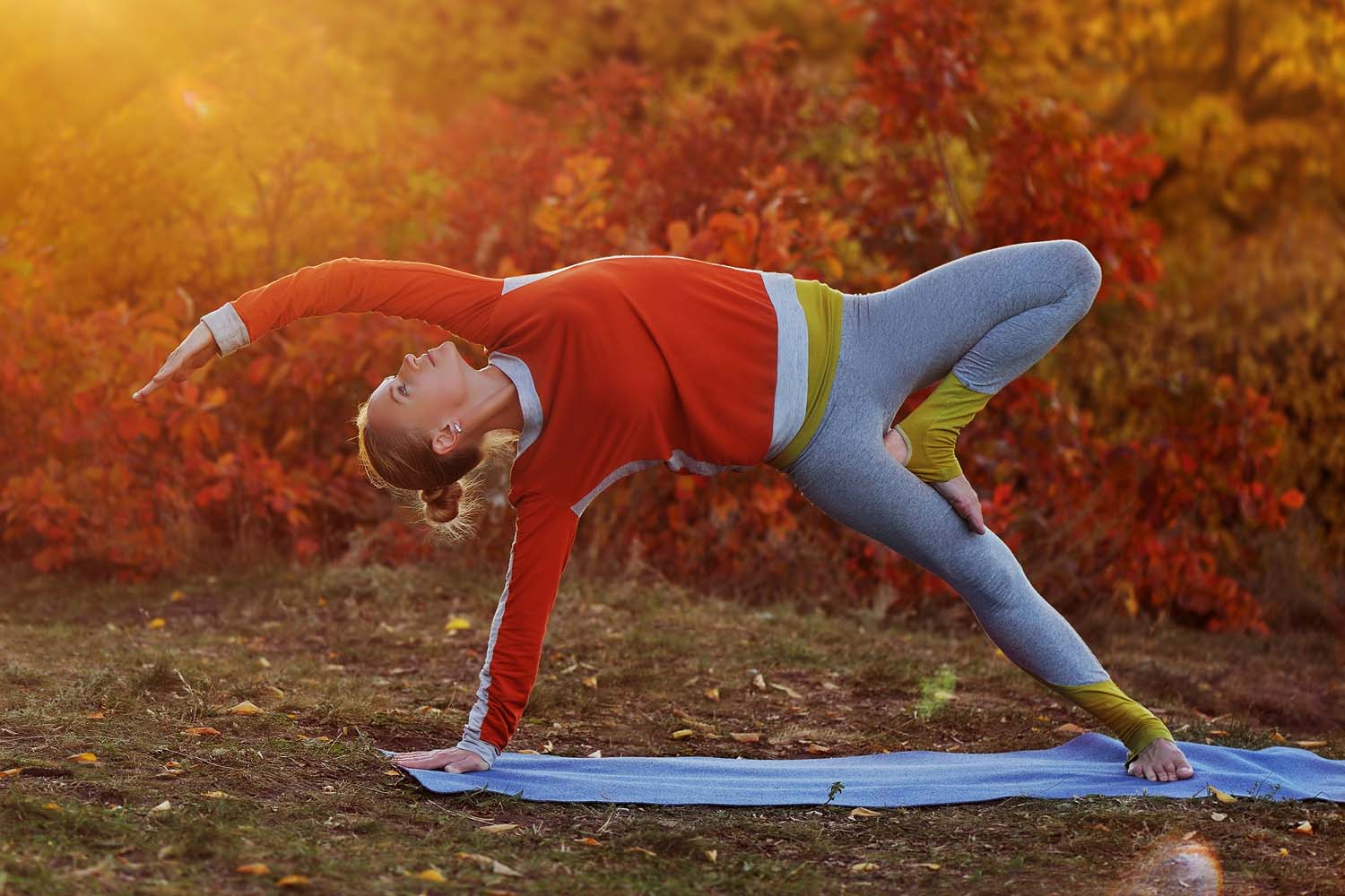 A woman doing yoga at Canyon Ranch Lenox in the Berkshires