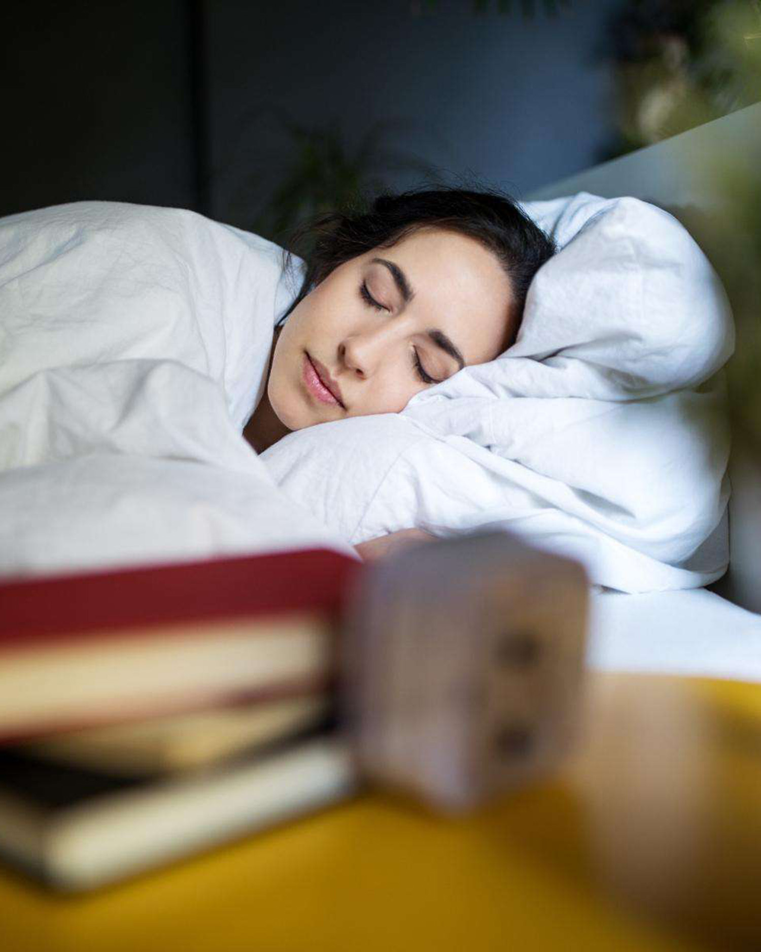 a woman sleeping