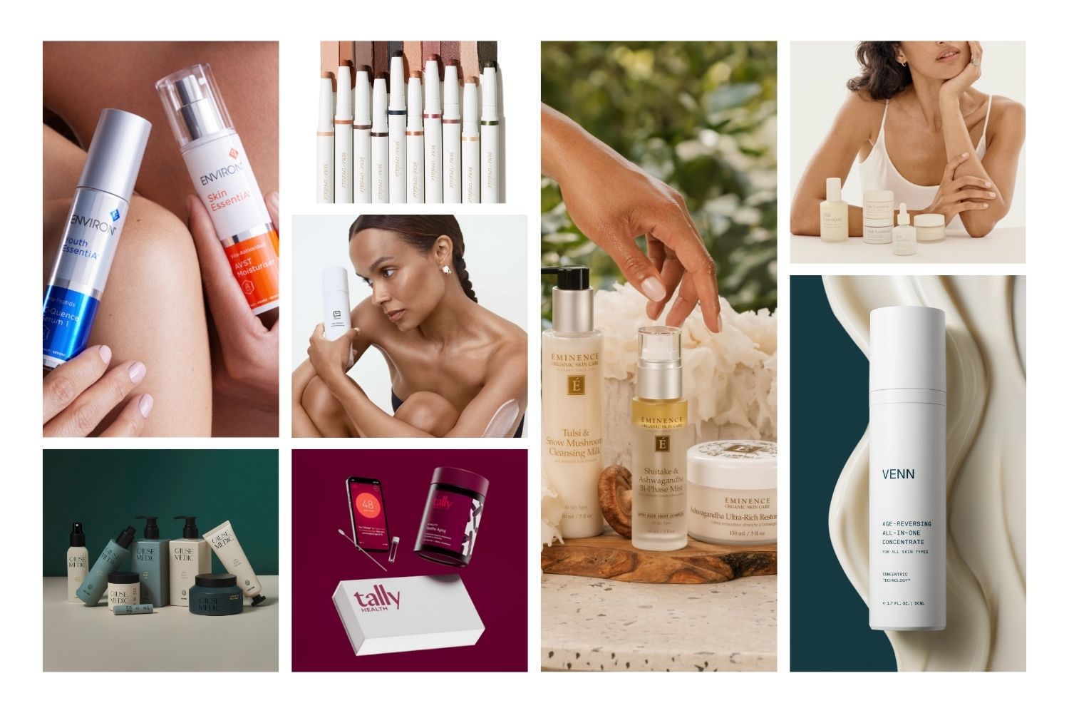 A woman with skincare product