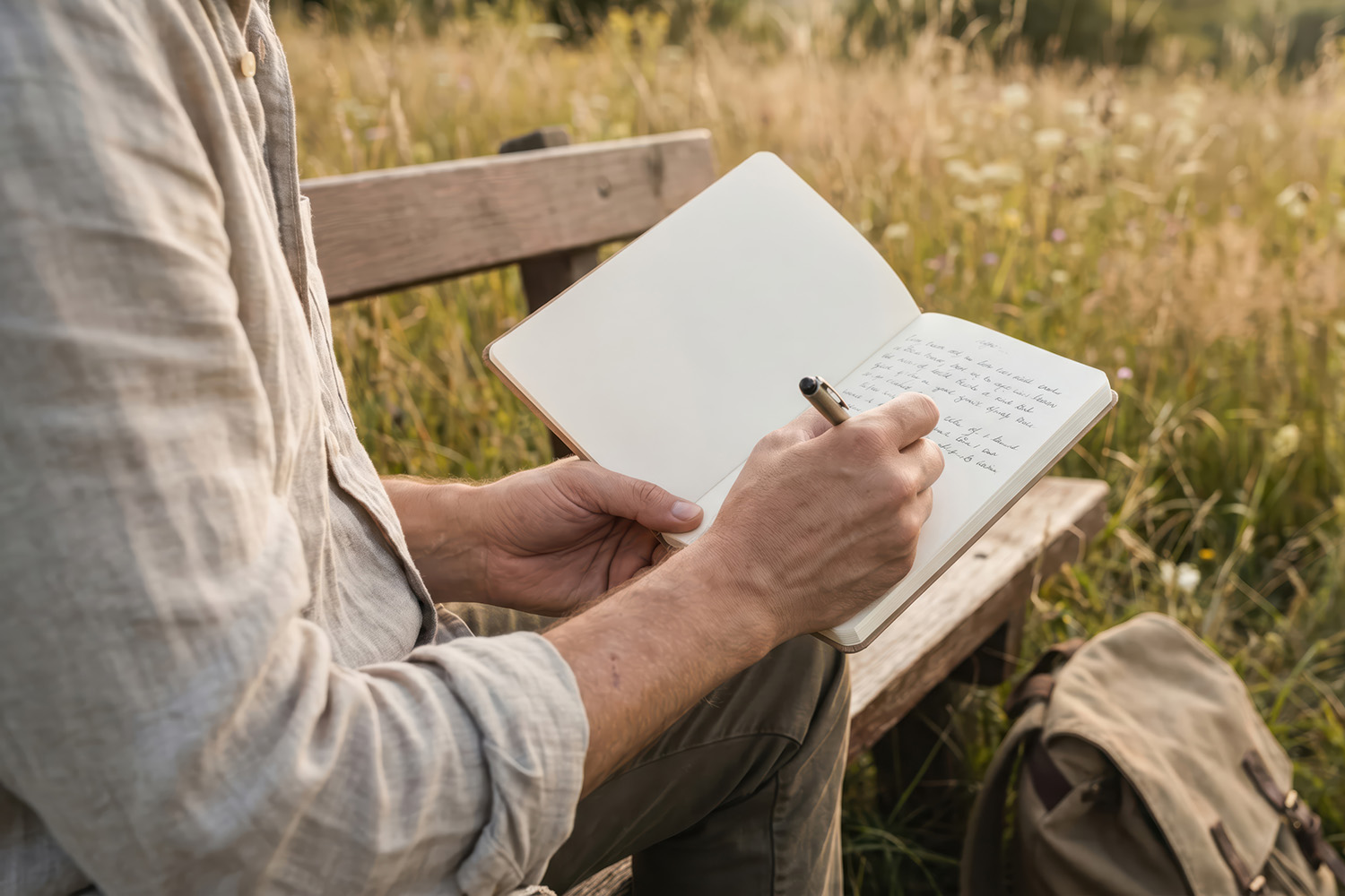 a woman writing in a journal
