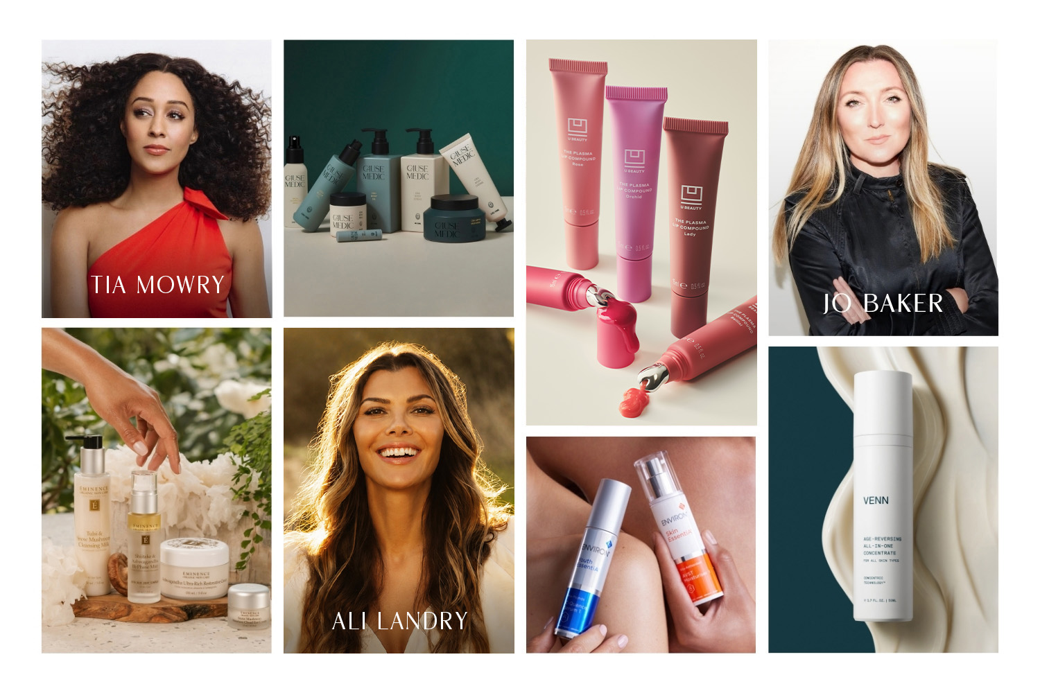 A woman with skincare product