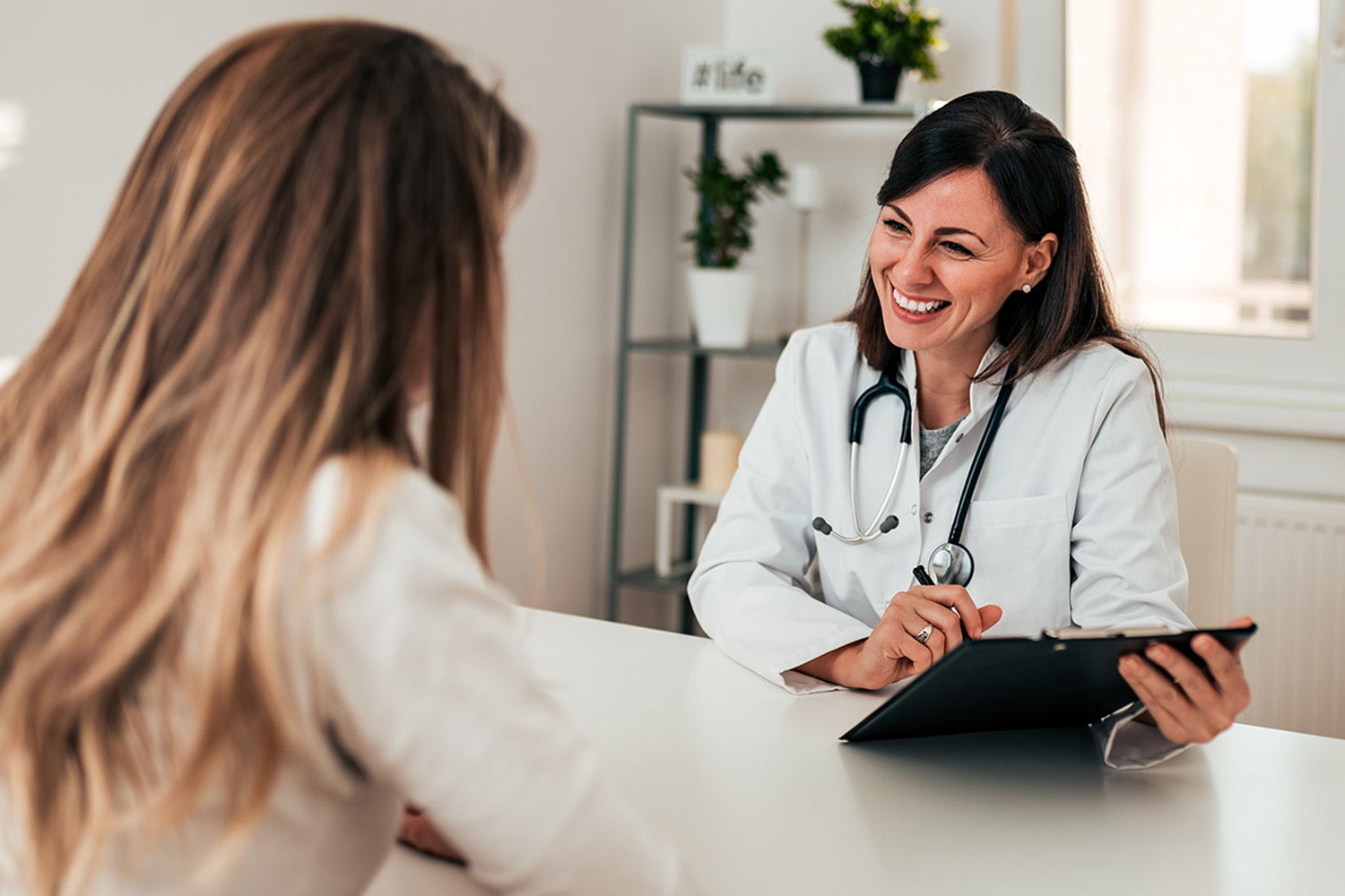 woman during a physician consultation