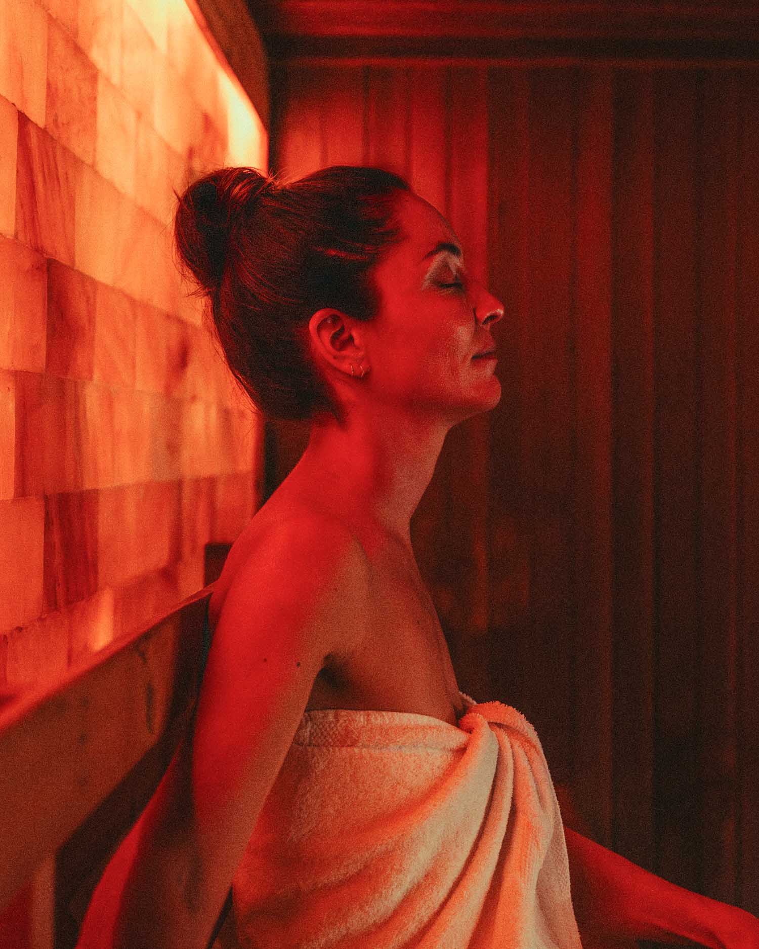 a woman relaxing in the Canyon Ranch Spa