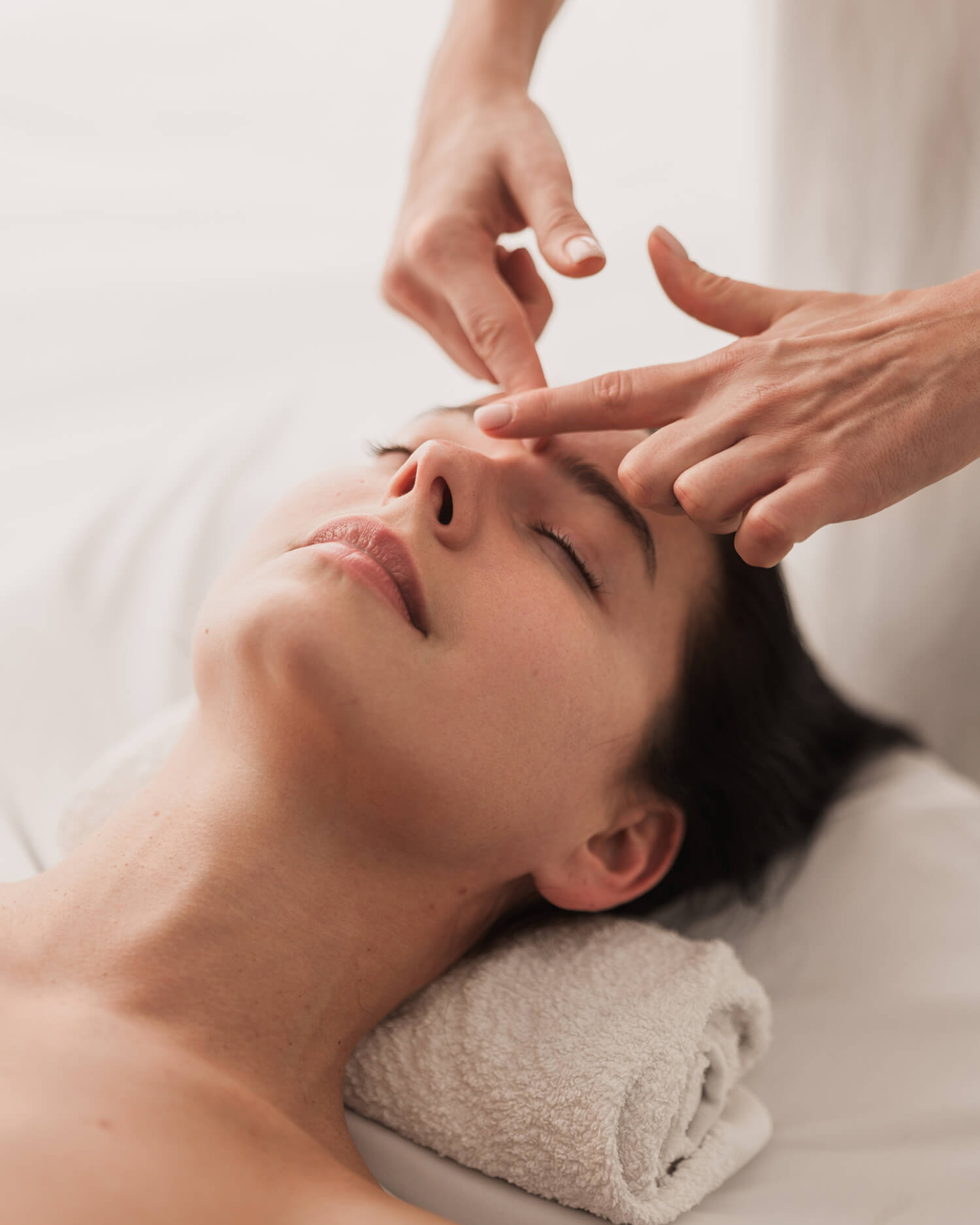 A woman getting a facial