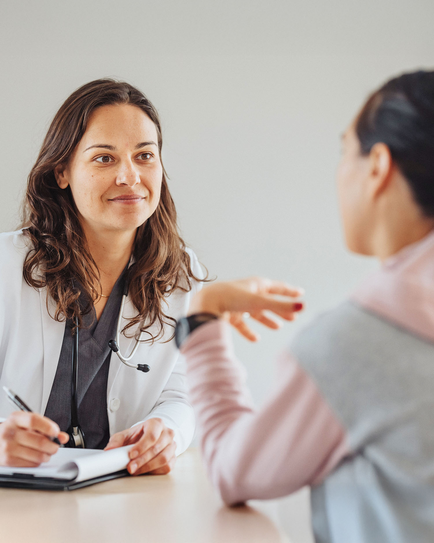 A woman getting a medical consult