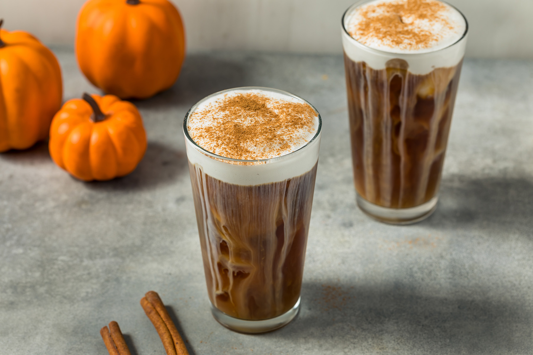 Iced Pumpkin Spice Latte with Cold Foam