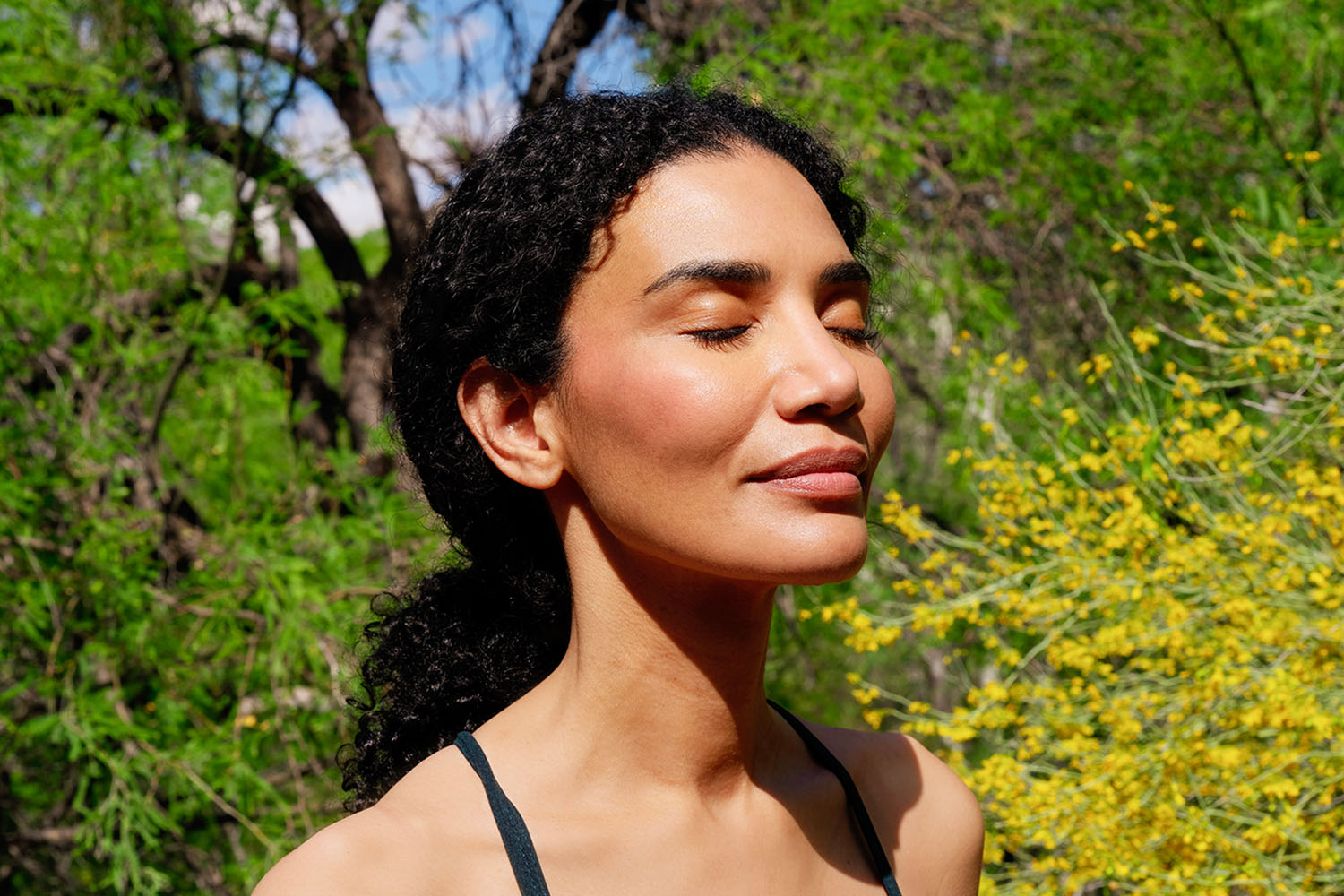 Woman Meditating in Nature