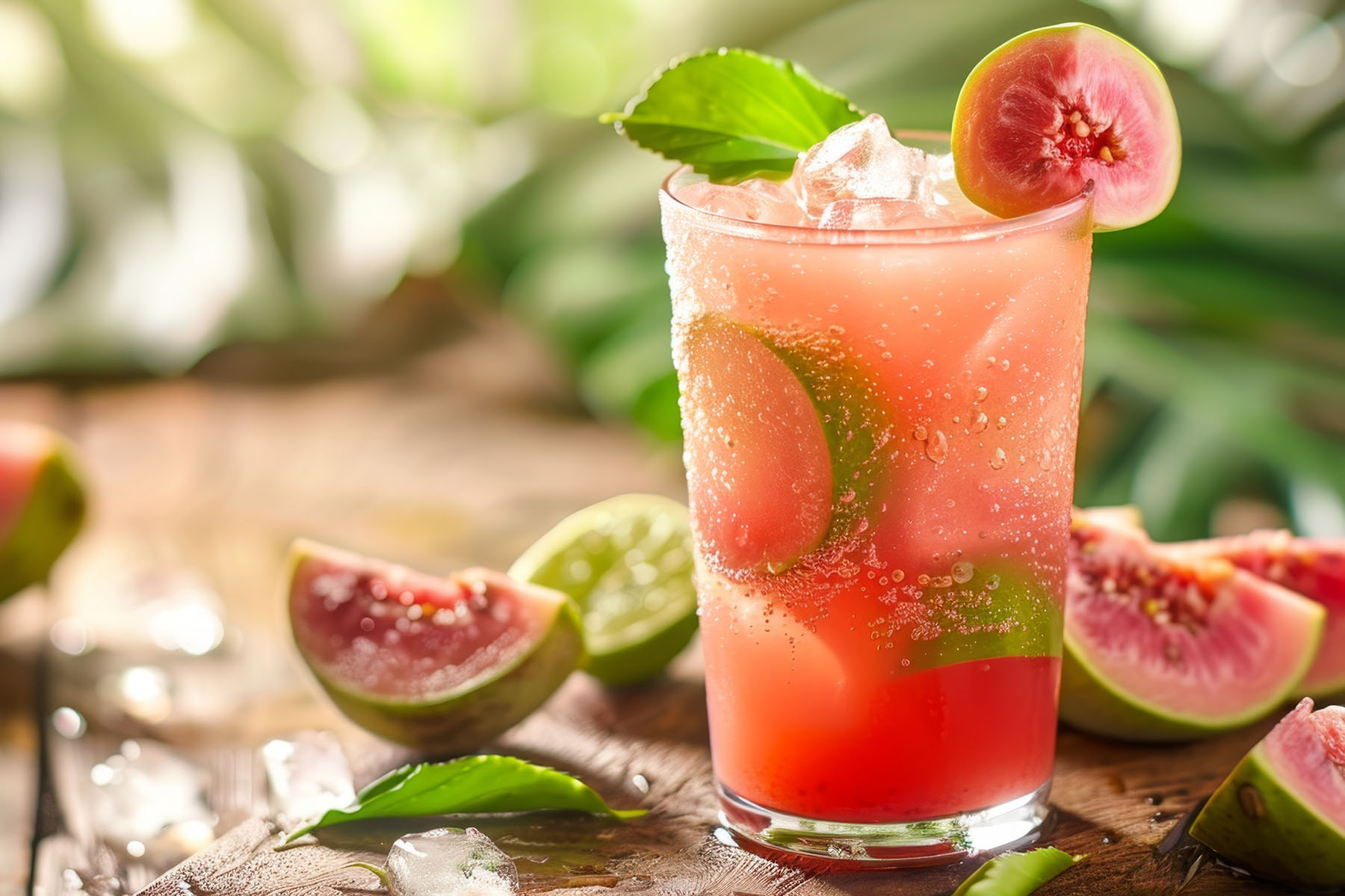 Guava-Lime Mint Agua Fresca