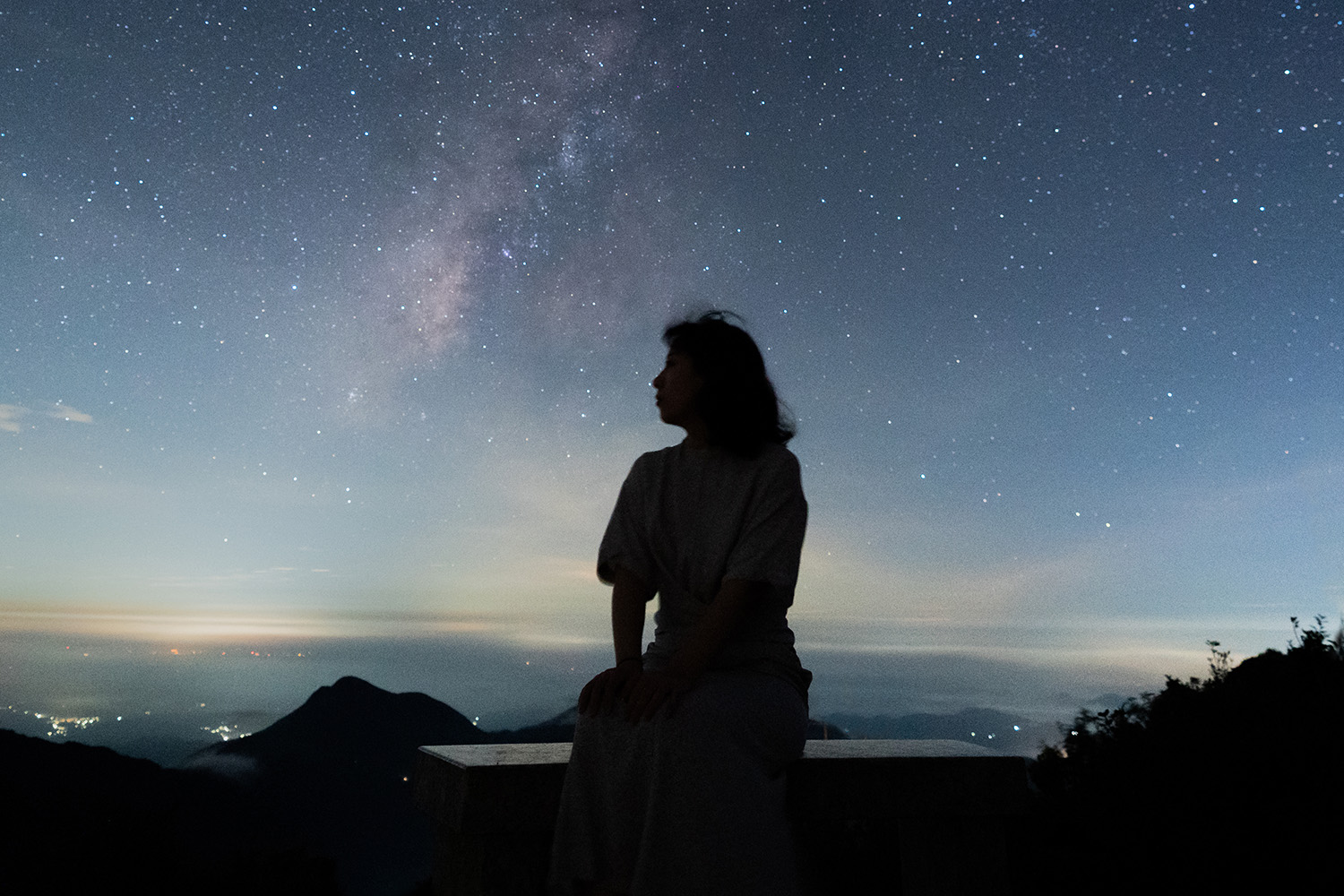 Woman Stargazing 