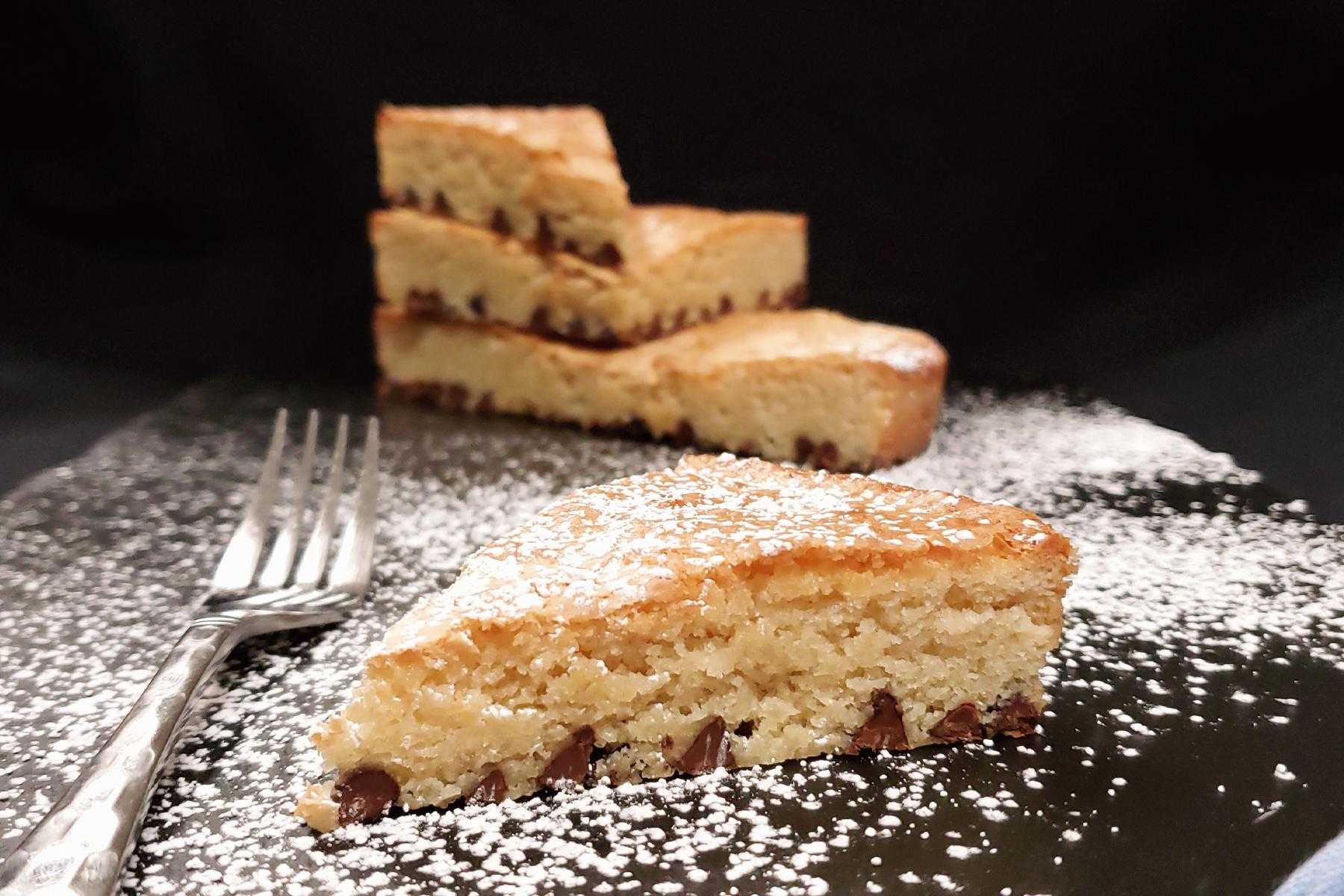 Canyon Ranch Tahini Chocolate Chip Blondies on a plate.