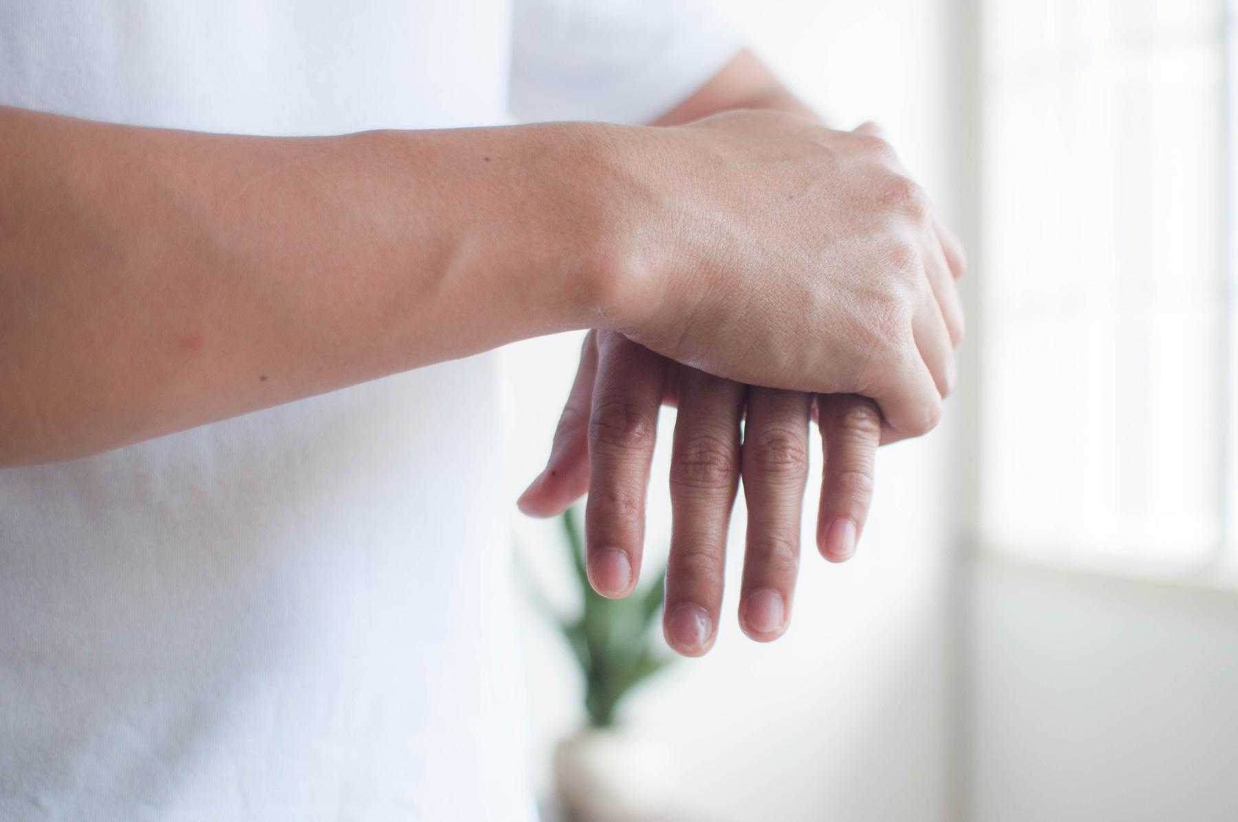 A close-up of someone's hands.