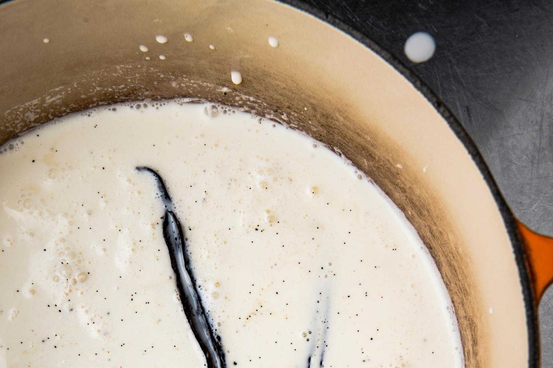 Close-up of a bowl of ice cream.