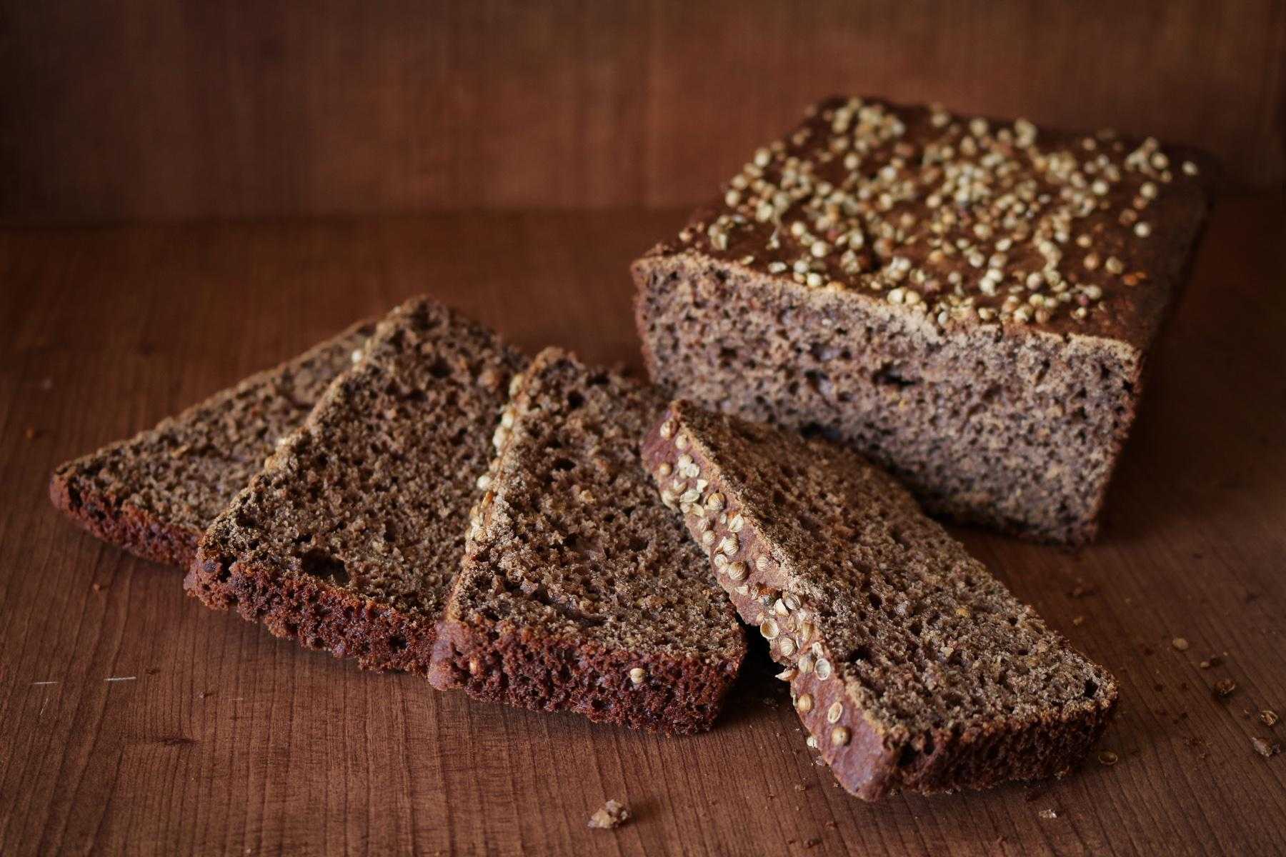 Sliced loaf of gluten-free bread.
