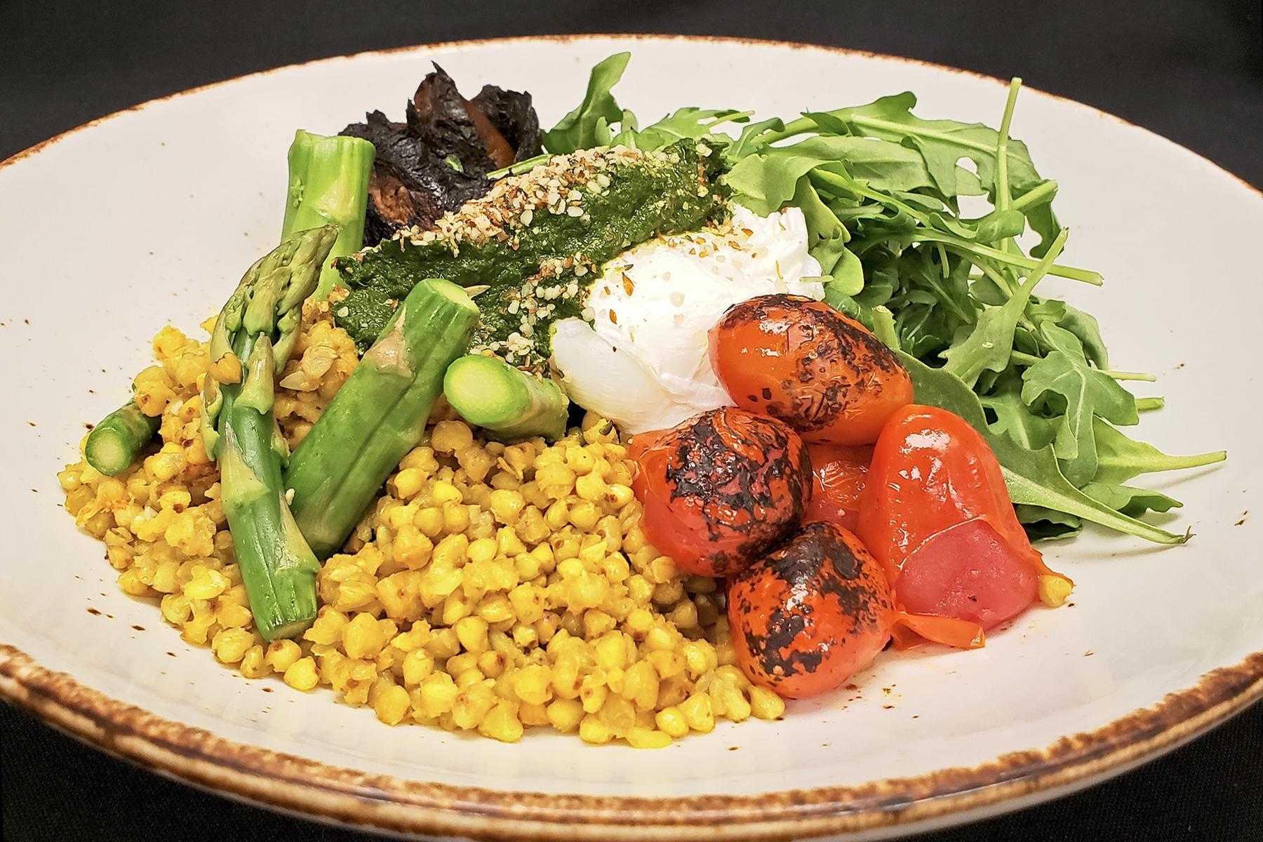 Close-up image of a Canyon Ranch Buckwheat Breakfast Bowl
