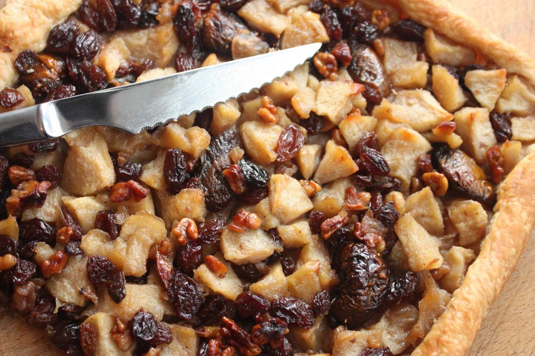 Close-up of fruit pie.