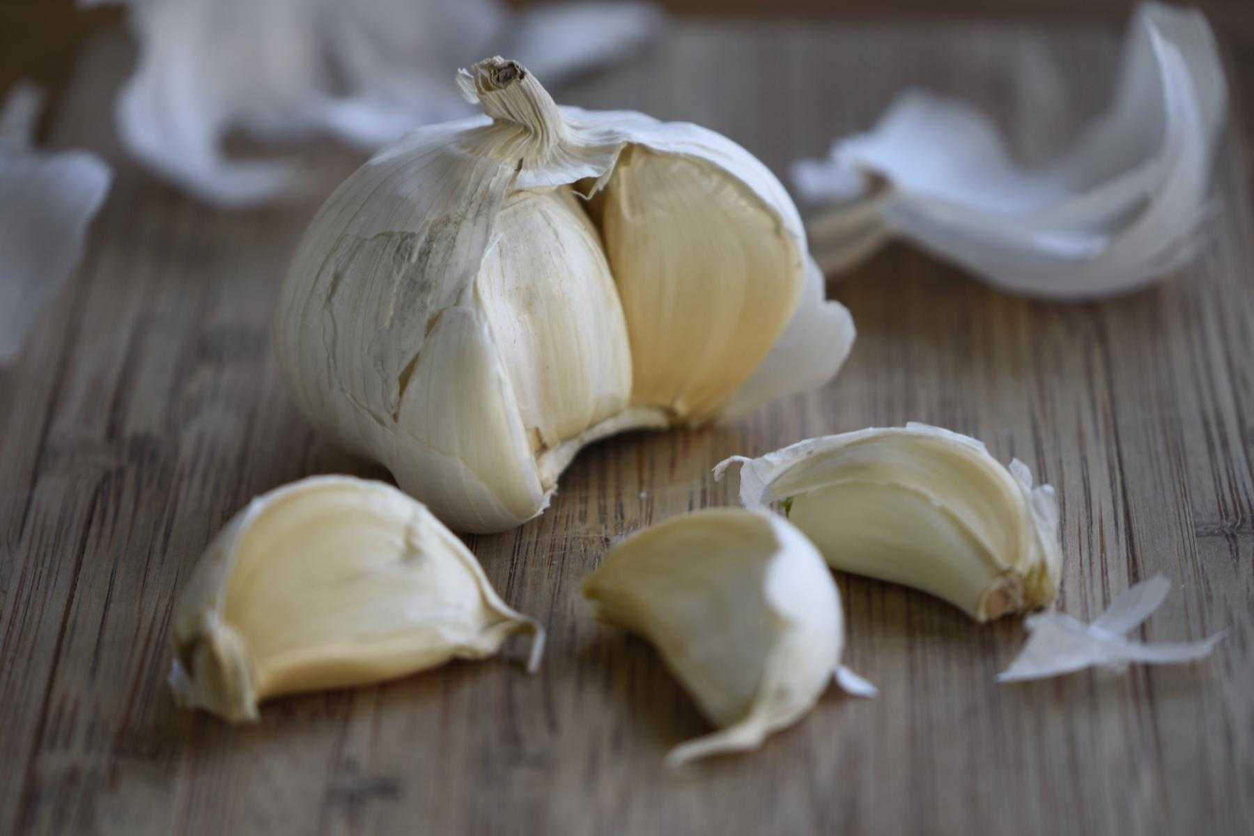 A clove of garlic.