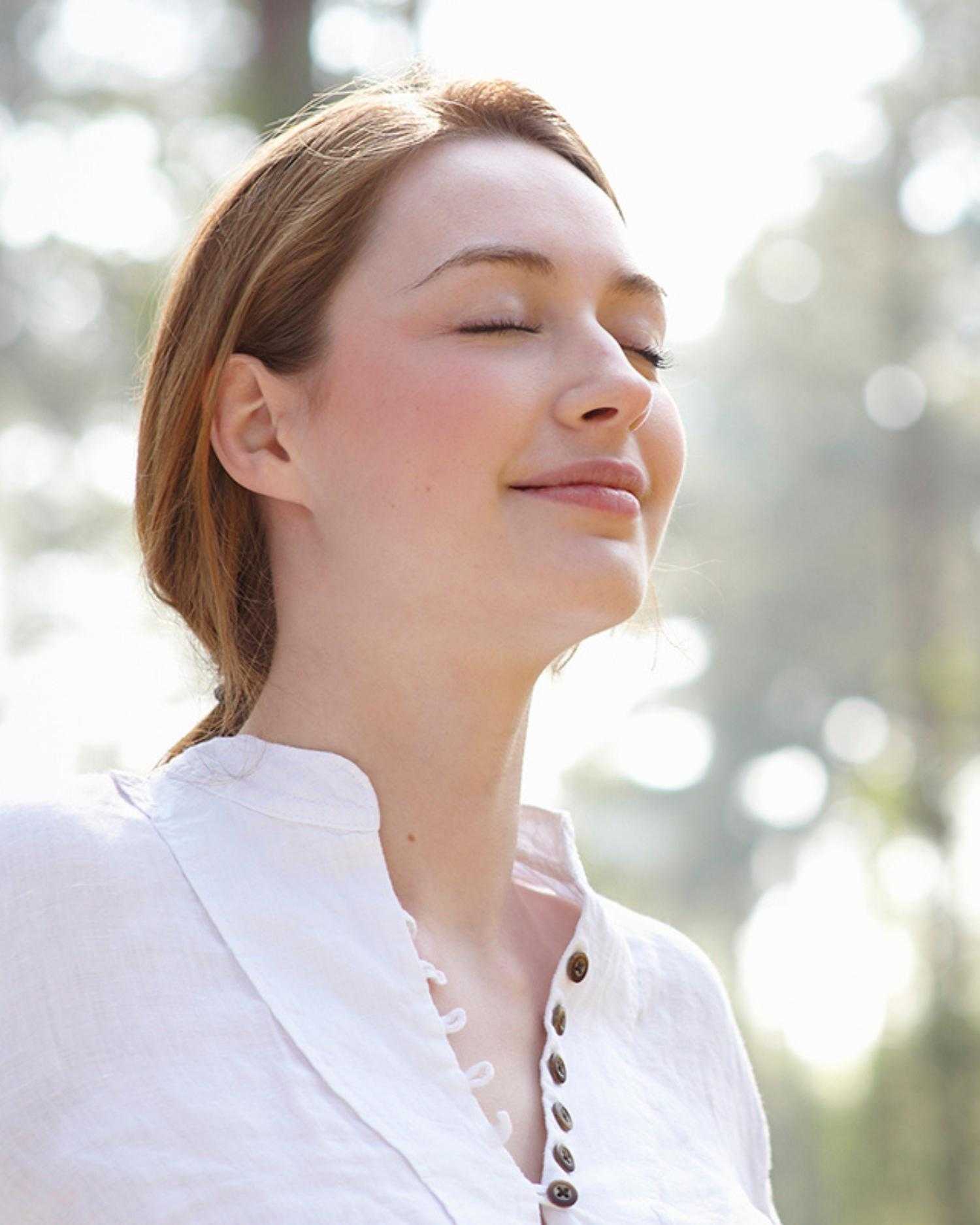 a woman meditating in the berkshires