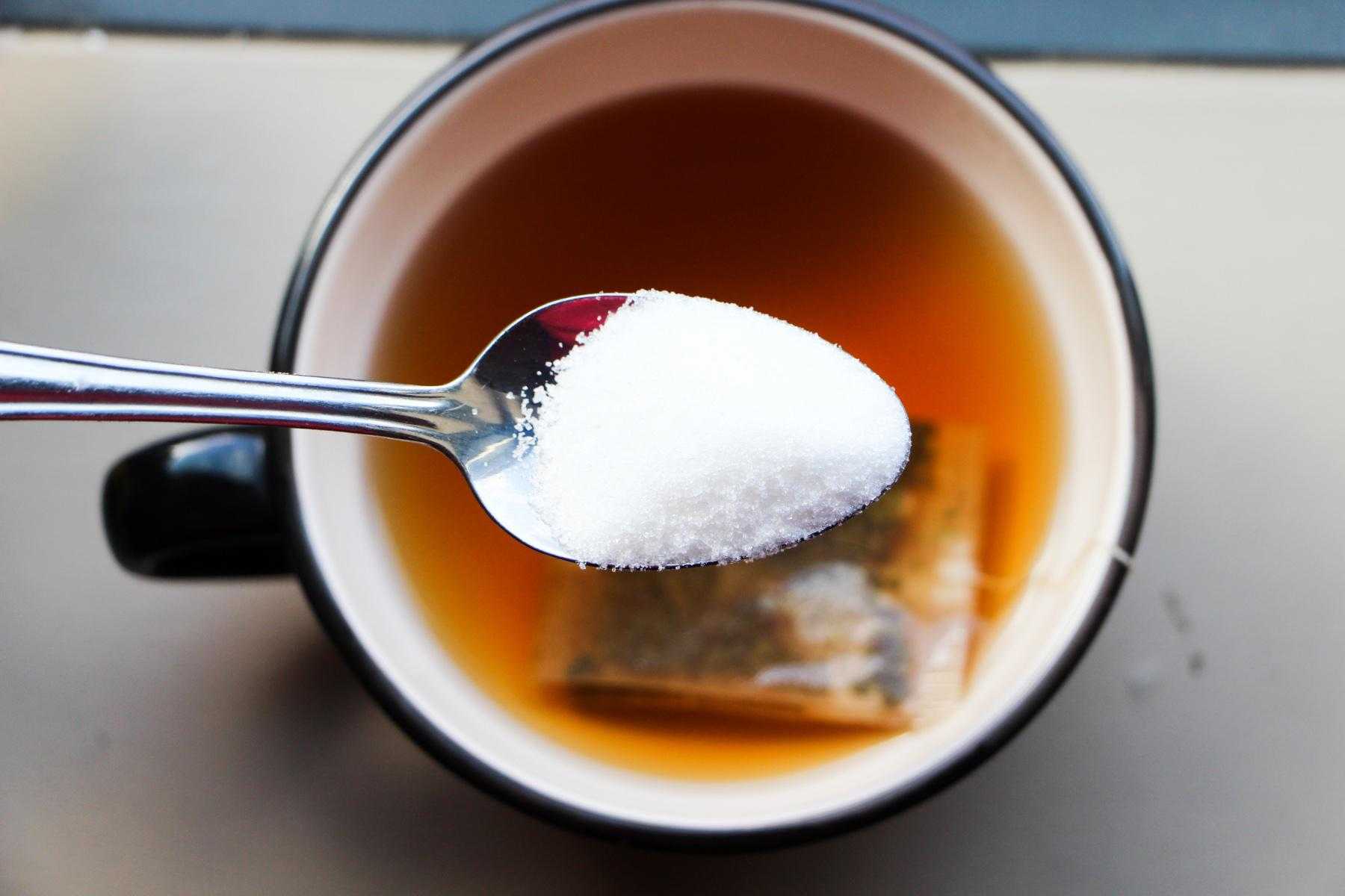 spoonful of sugar over a cup of tea