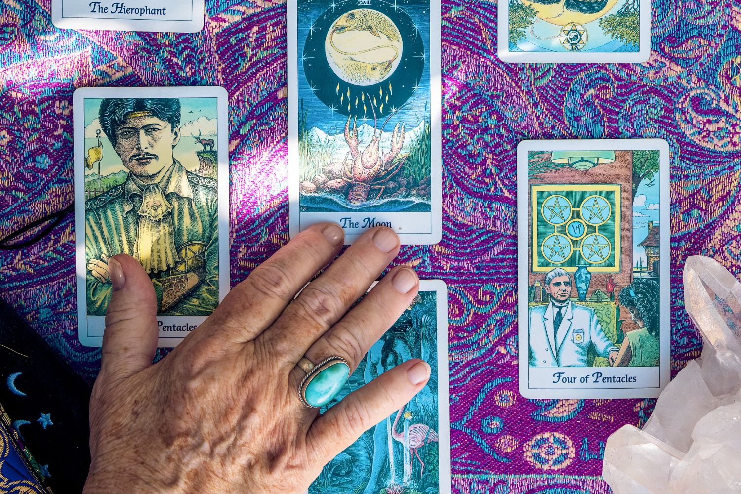 a spread of angel cards