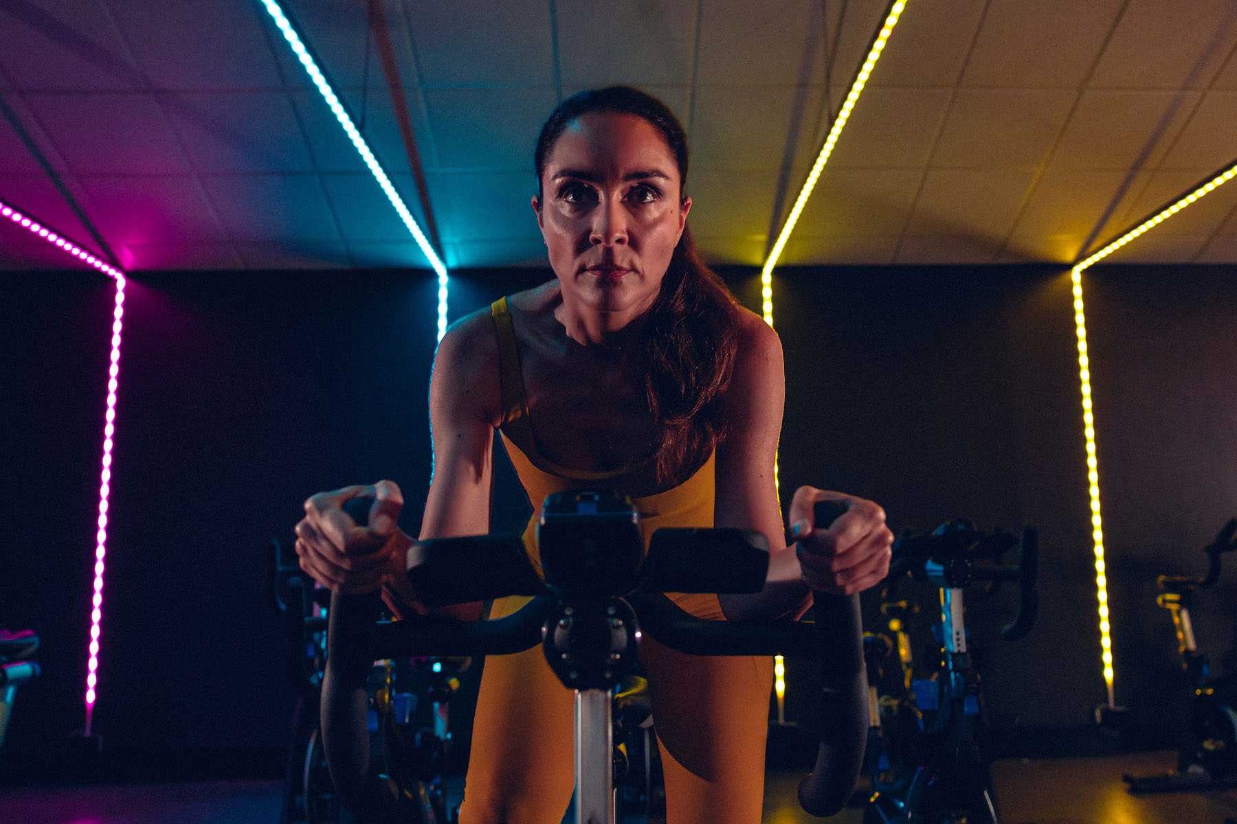 a man picking up weights
