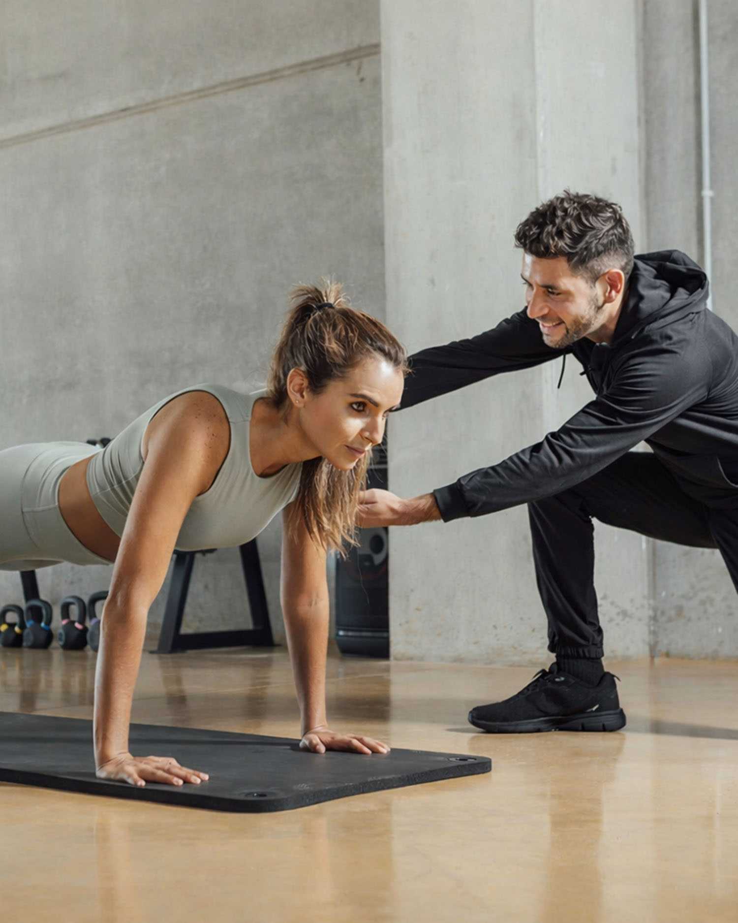 a strength personal training session