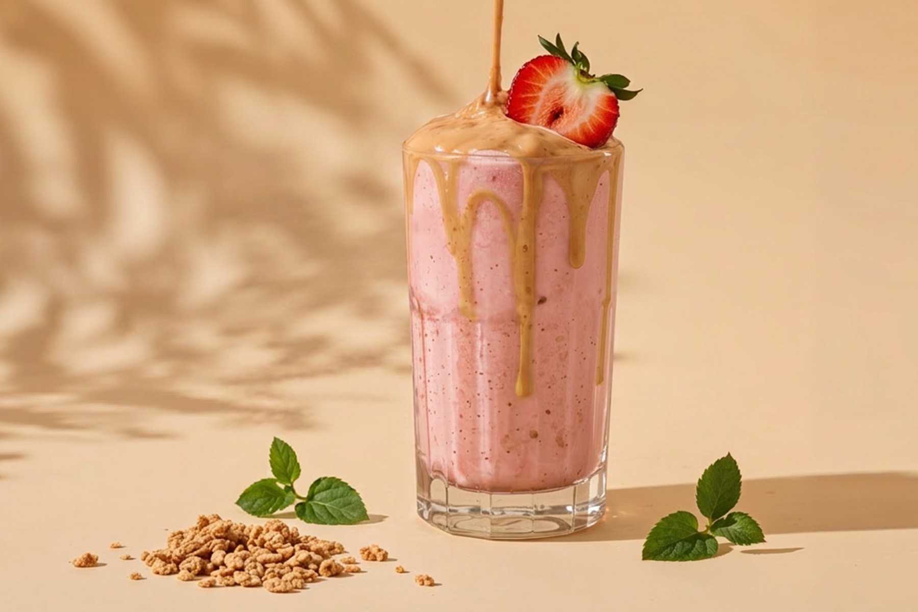 Strawberry Peanut Butter Smoothie 