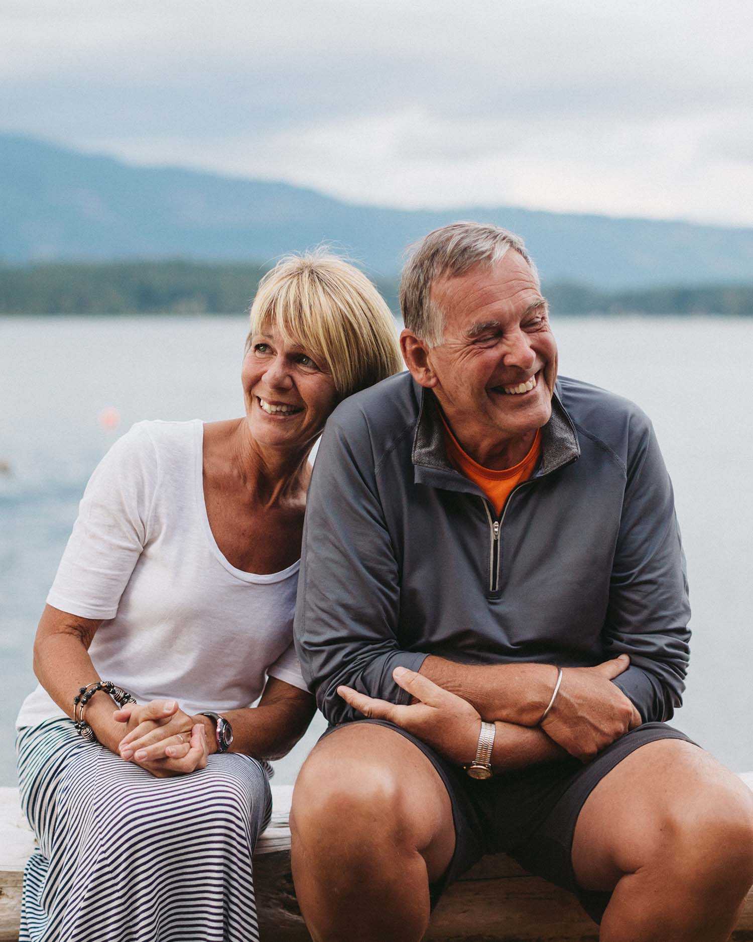 Two post-menopausal women outdoors